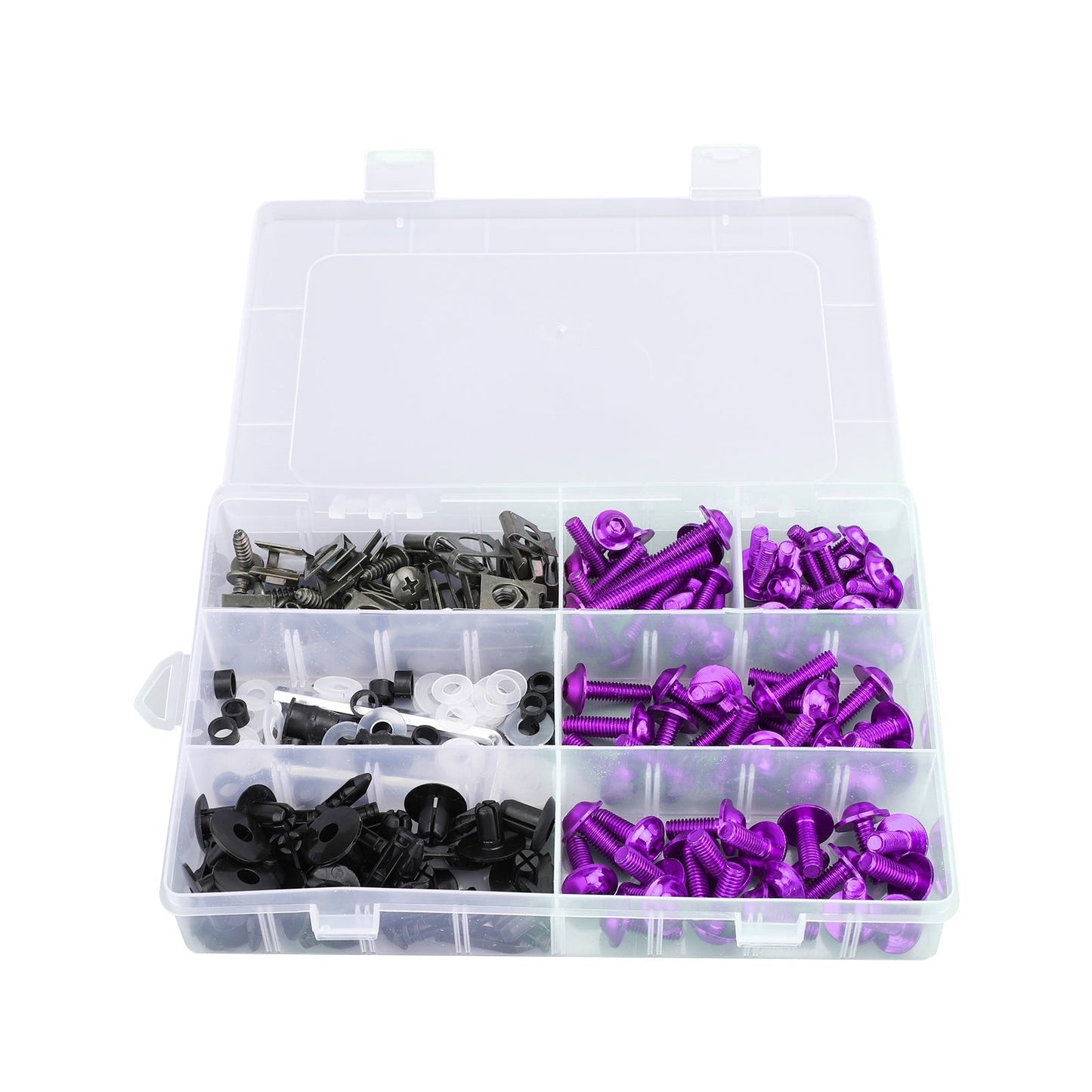Kit de boulons et vis de carénage violets pour carrosserie
