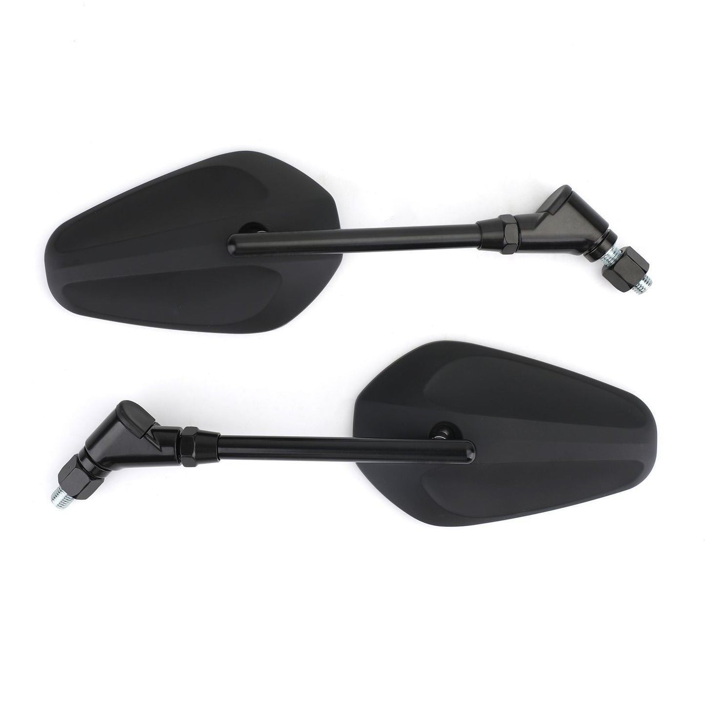 Rétroviseurs latéraux gauche et droit noirs neufs pour moto Cruiser Chopper M10 10 mm