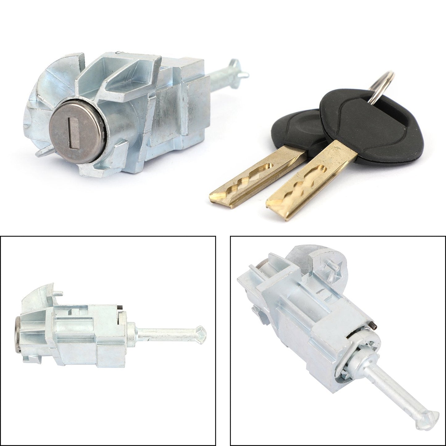 51217019975 Left Driver Door Lock Cylinder Barrel Assembly W/ 2 Keys For Bmw E46 3 Series