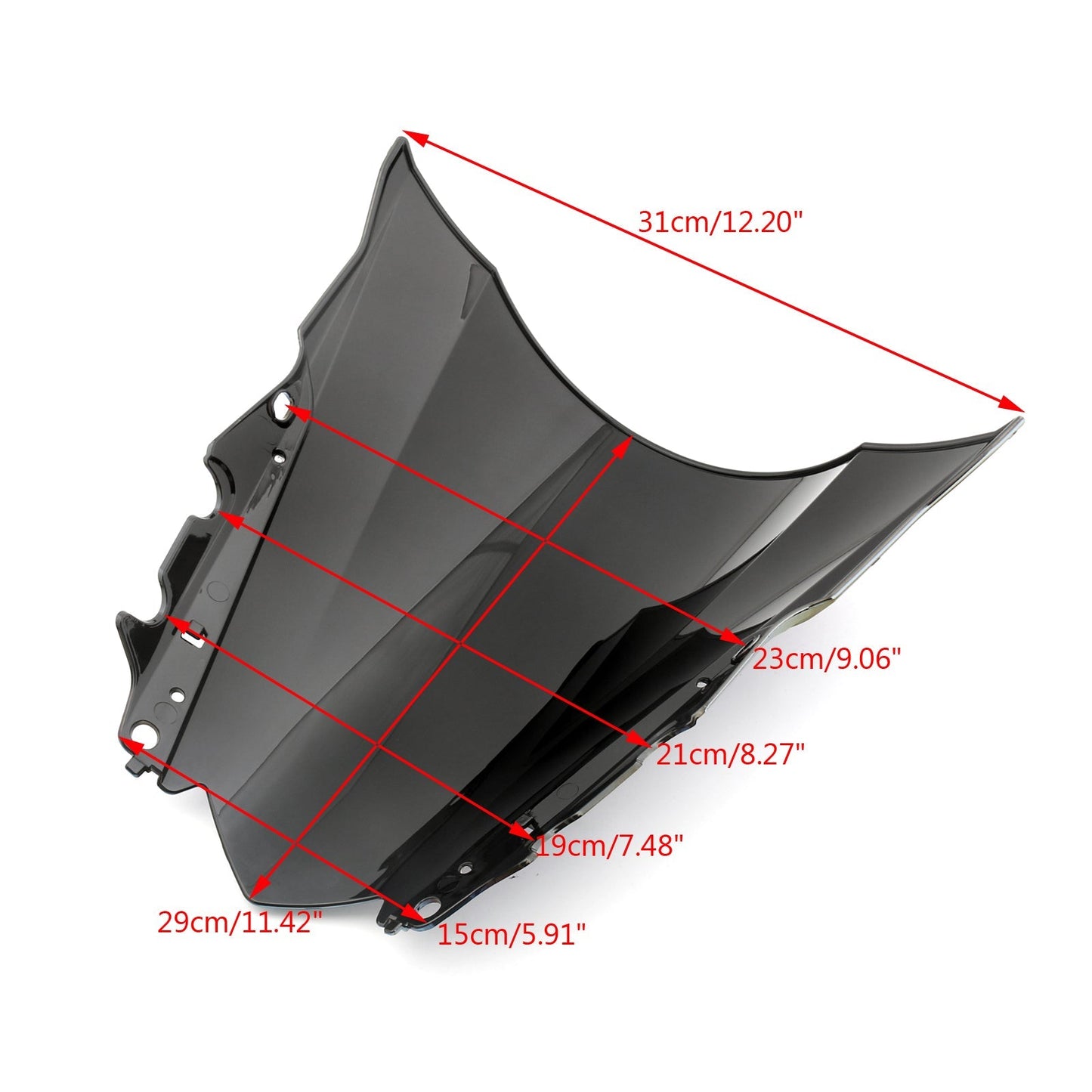 Pare-brise noir pour Yamaha YZF-R25 14-18 et YZF-R3 15-18