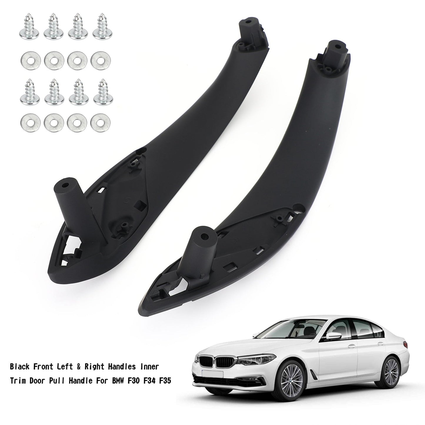Black Front L+R Handle Inner Door Pull Handle For BMW F30 F34 F35 2013+