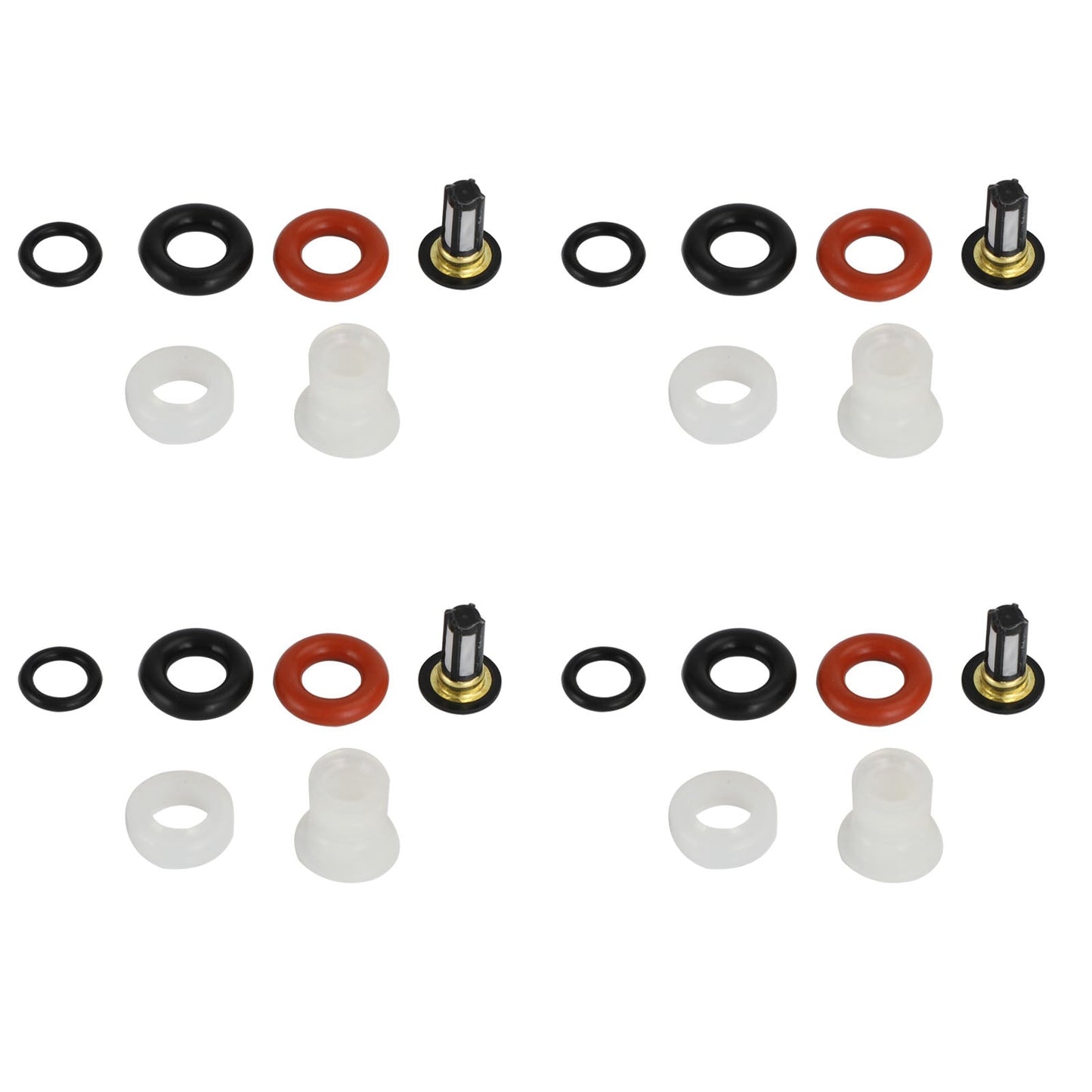 2004-2008 Acura TSX/ 2005-2007 Acura RSX 4PCS Fuel Injectors Repair Kit Filters O-Rings 16450RAAA01 842-12288 842-12287