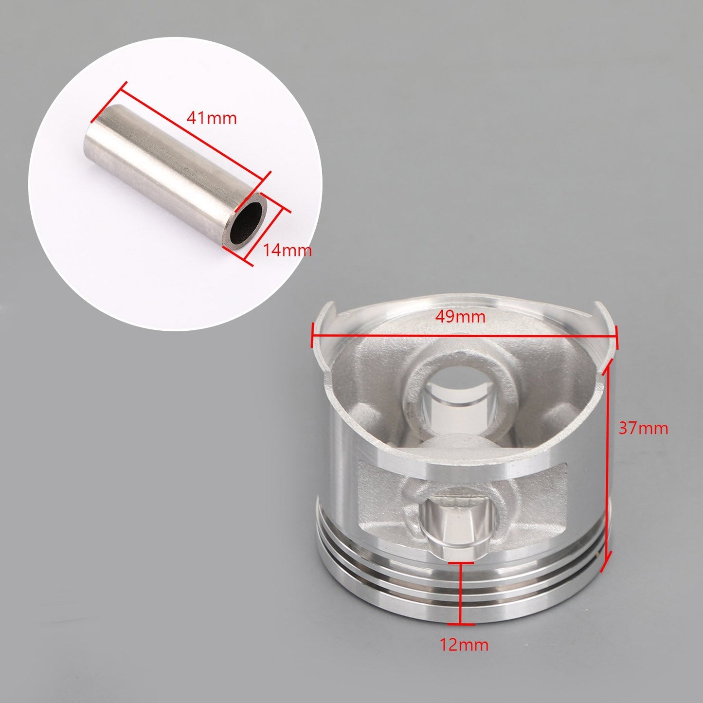 Kit piston et segments (2) STD 49 mm pour Yamaha Virago V-Star XV250 SRV 250 88-18
