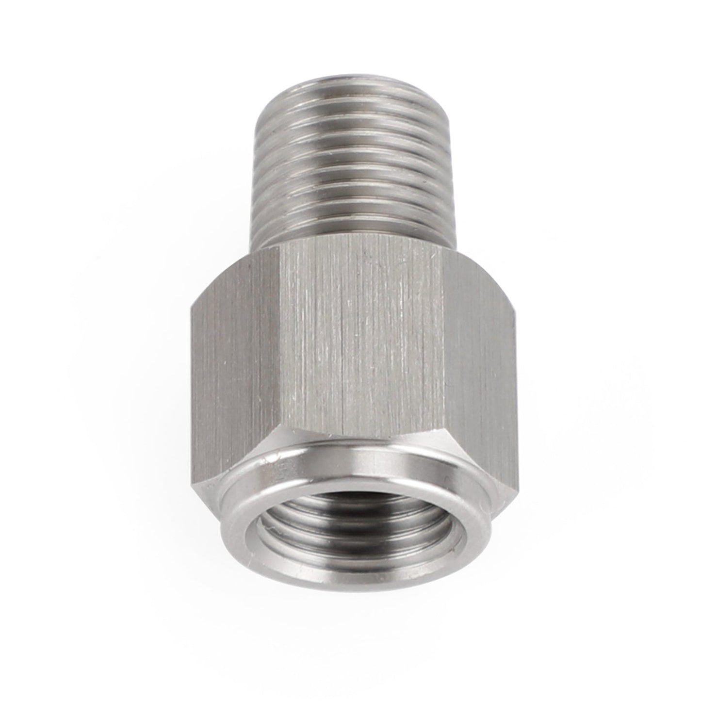 Adaptateur de manomètre de pression d'huile en acier inoxydable, 1/8" NPT mâle vers 1/4" M10x1,0 femelle