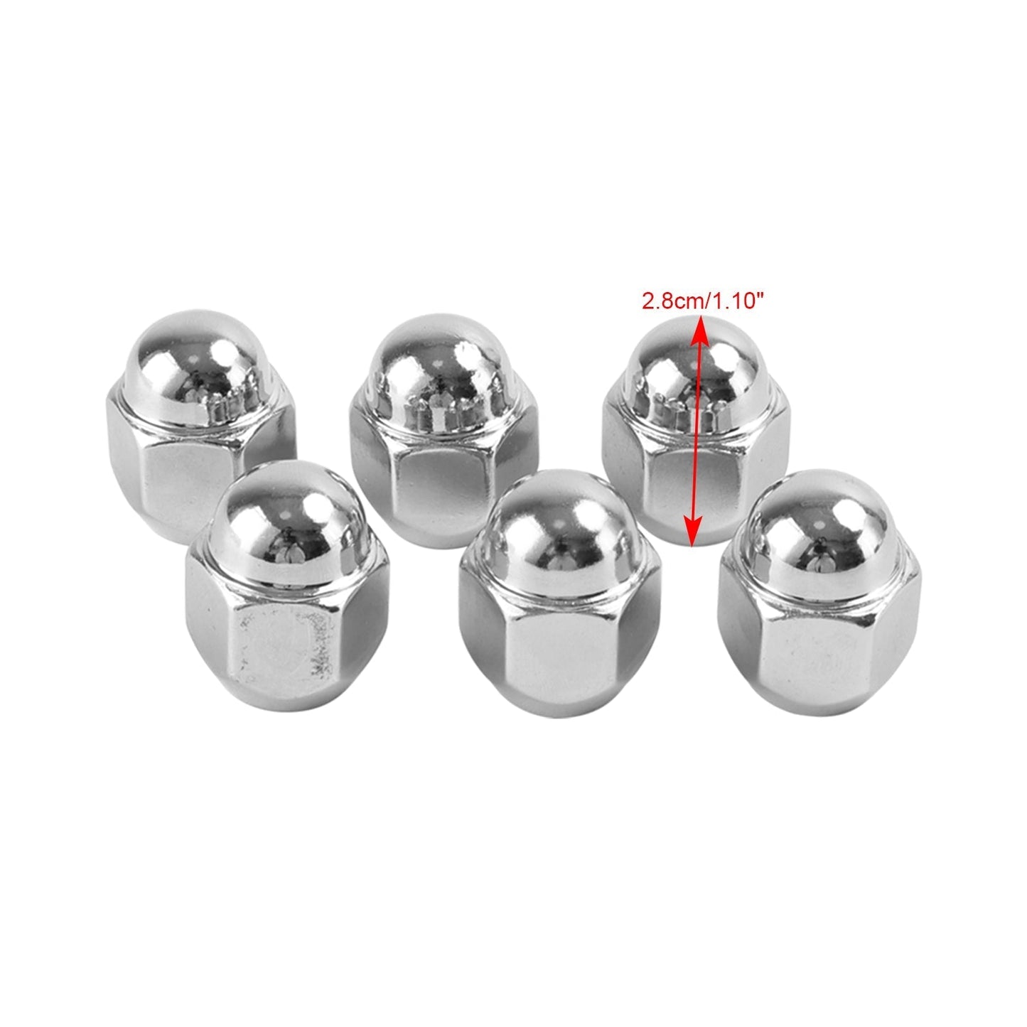 For Nissan Patrol GQ Y60 GU Y61 For Ford Maverick 6PCS Chrome Wheel Nut 40224V5500 40224-V5500