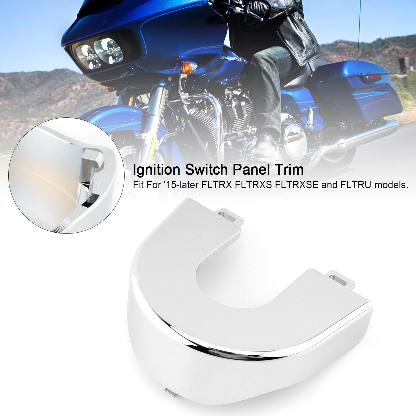 Garniture de panneau d'interrupteur d'allumage en aluminium spécial Touring Road Glide 15-22 pour
