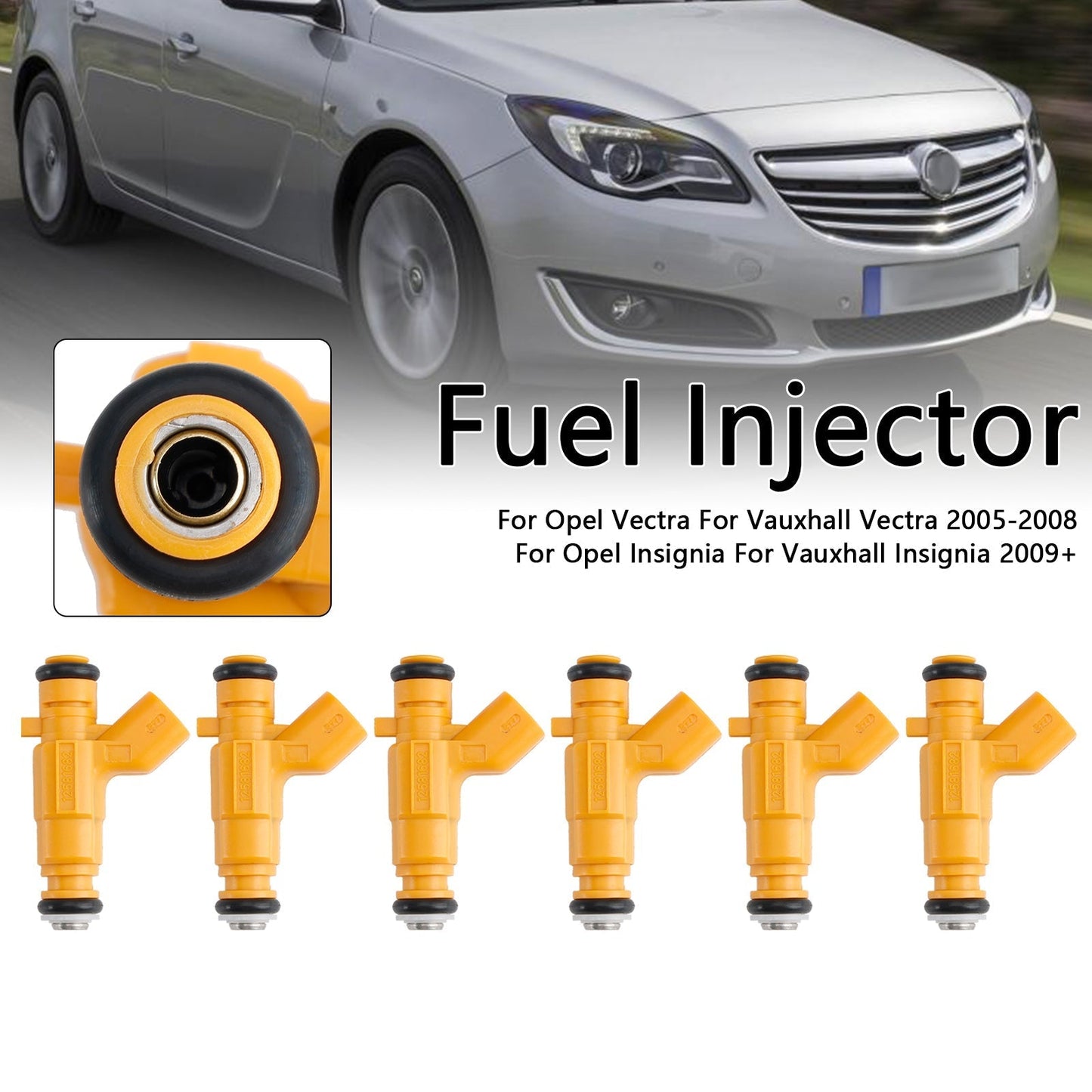 2010-2012 Saab 9-5 6Pcs Fuel Injector 0280156129 12581682