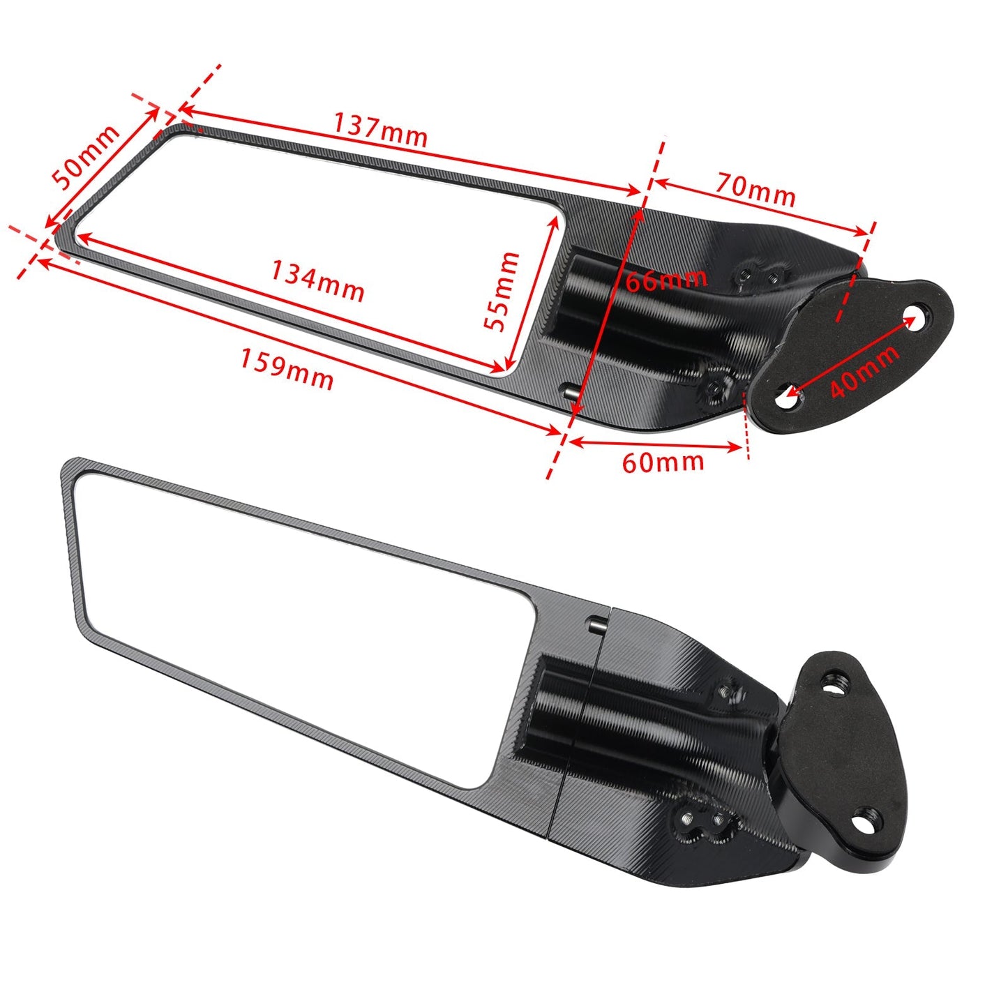 Espejos retrovisores de aluminio CNC para Honda CBR 650 R CBR650R 19-23