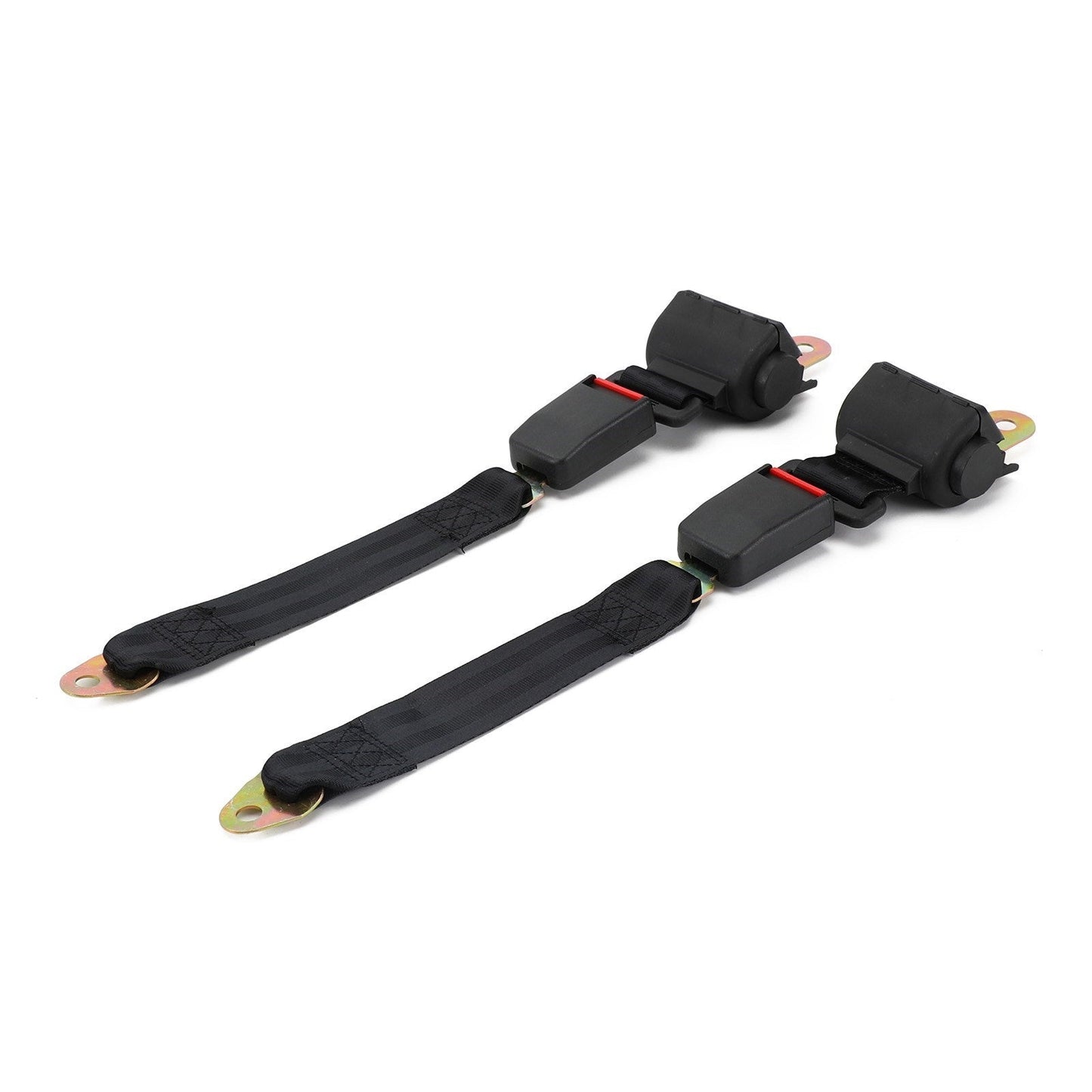 2 Point Retractable Auto Car Safety Seat Belt Buckle Universal Adjustable