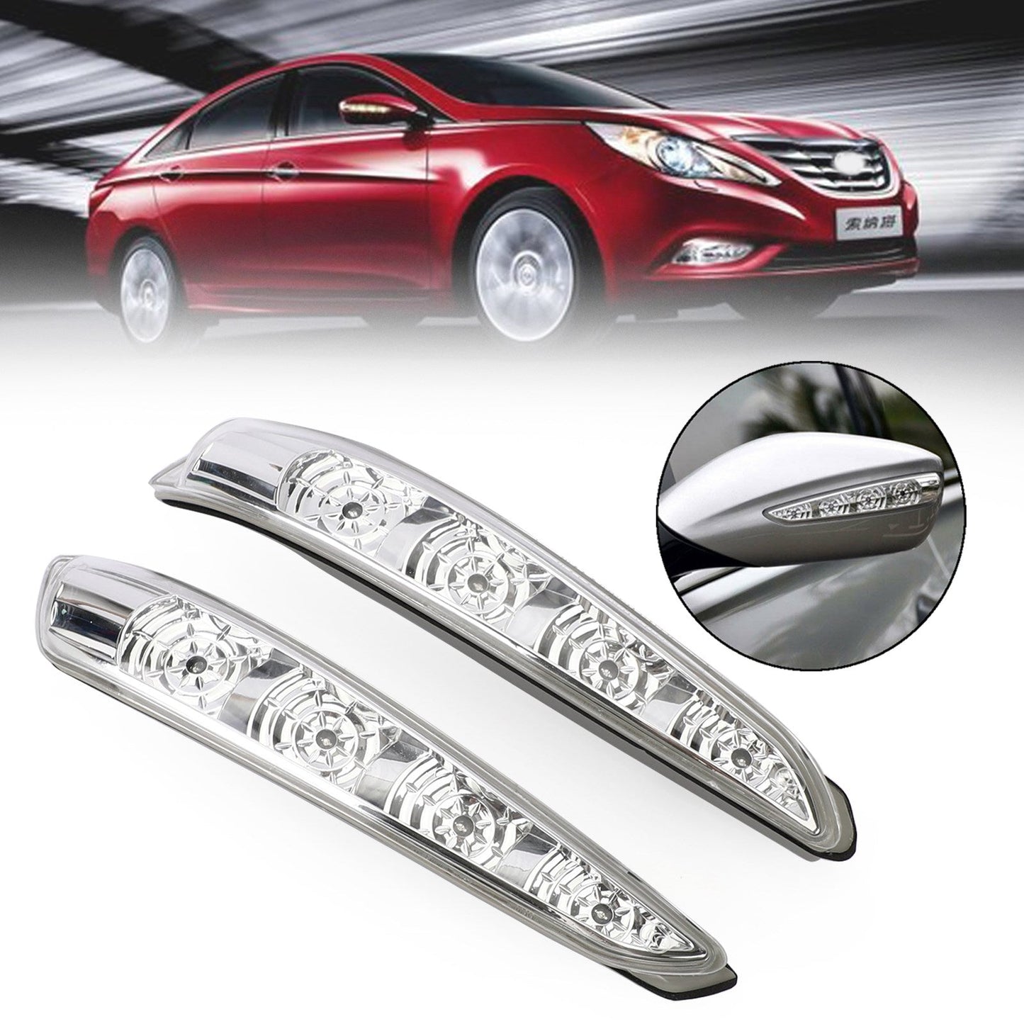 Paire de clignotants et de rétroviseurs latéraux pour Hyundai Sonata MK8 2011-2015