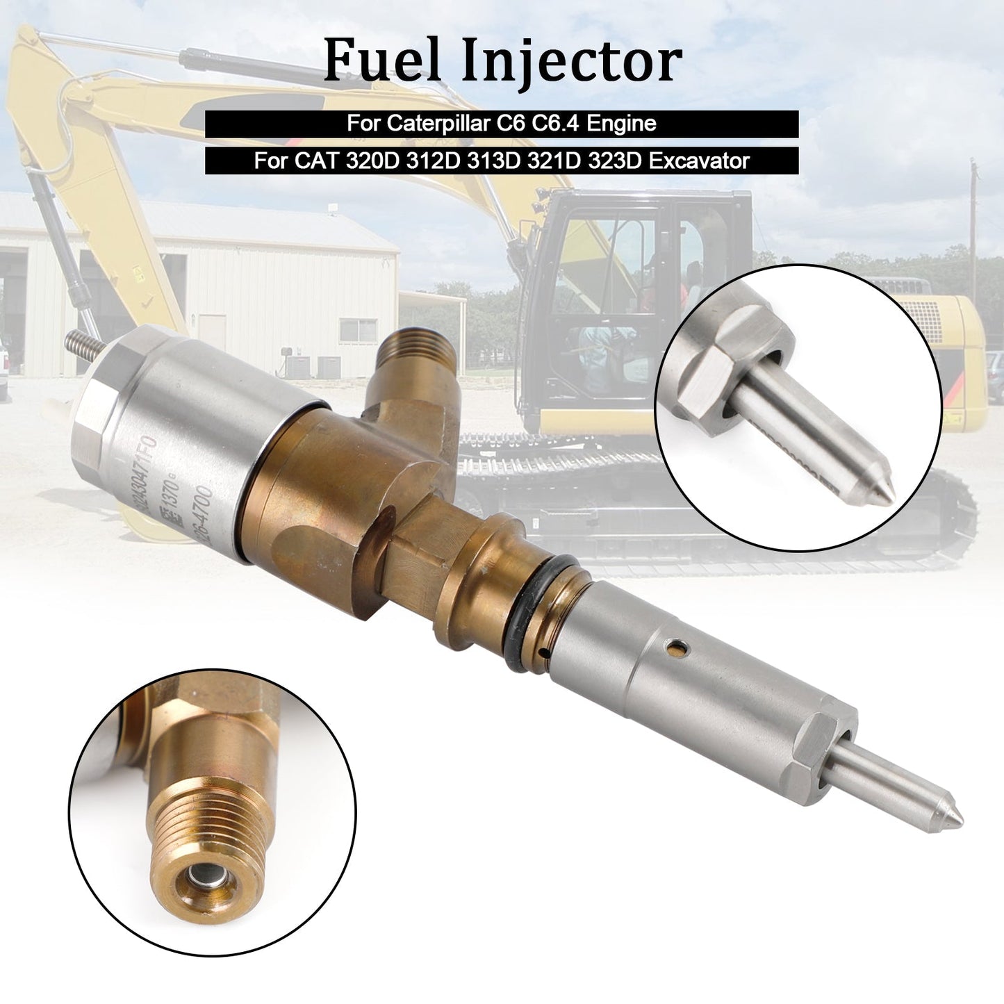 Injecteur de carburant Caterpillar C6 C6.4 pour excavatrice CAT 320D 1 pièce 3264700 10R-7675