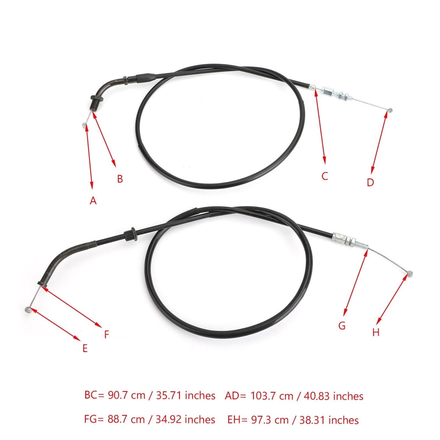Câble d'accélérateur pour Honda CB350F CB500 FT500 CB550 CB750