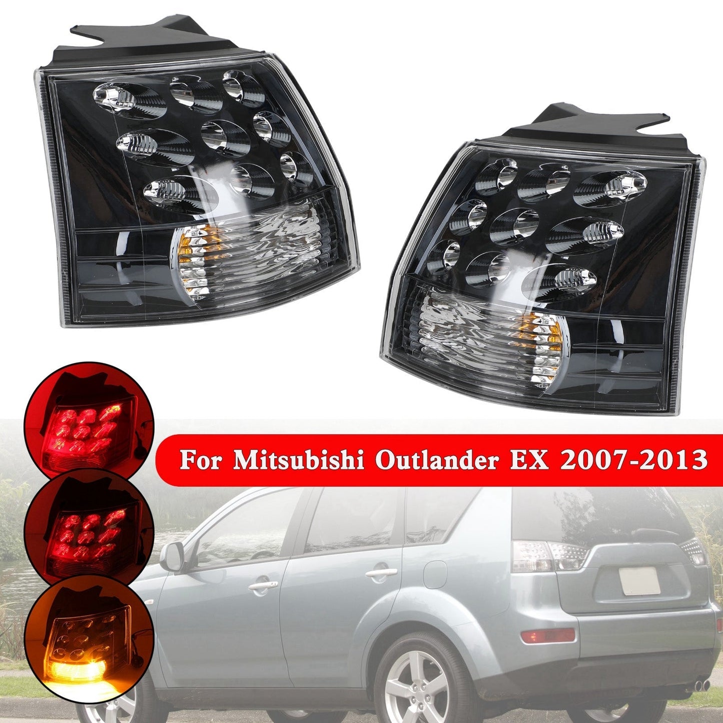 Feu arrière 2 pièces pour Mitsubishi Outlander EX 2007-2013 1ALTL01614 166-50402L 214-19A8L-AF 8330A379 MI2804104