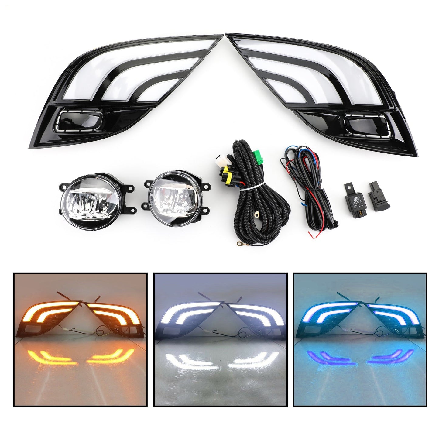 Réfection du câblage des feux de brouillard et clignotants à LED DRL pour Toyota Camry SE XSE 18-19