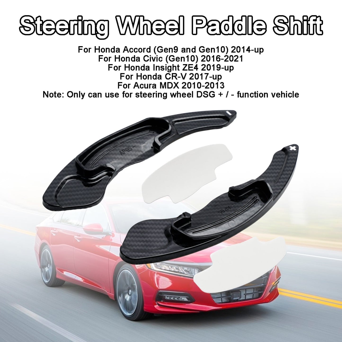 2019-up Honda Insight ZE4 2Pcs Steering Wheel Paddle Shifter Extension