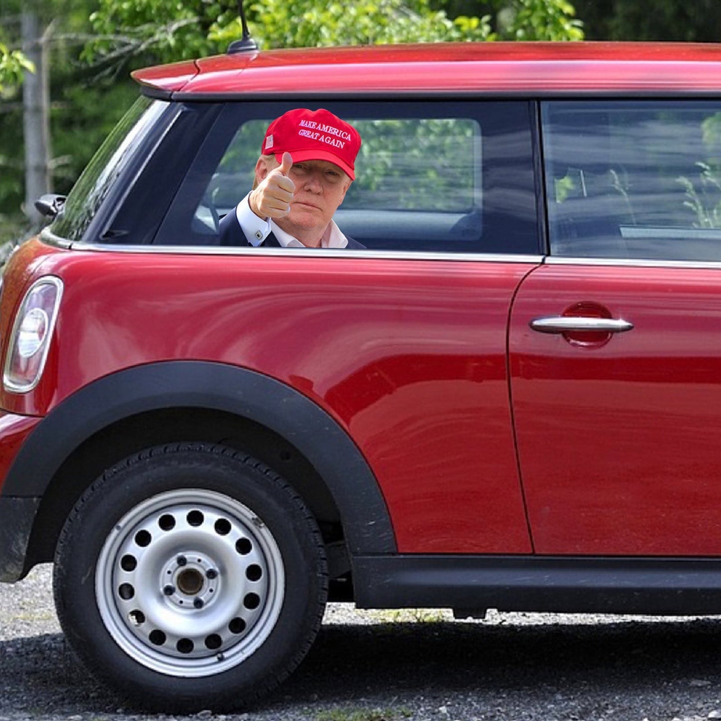 Autocollant pour vitre de voiture, taille réelle, passager, voyage avec le président Trump 2020 R
