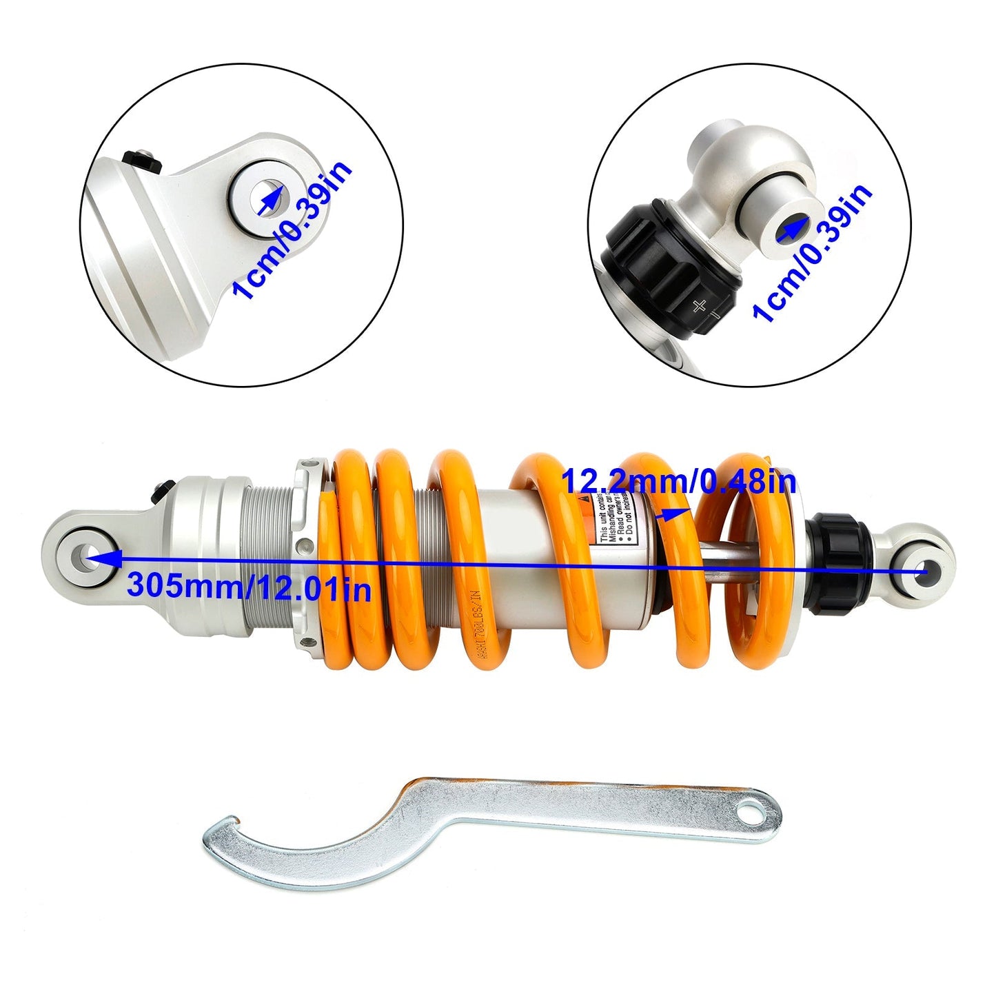Amortisseurs pneumatiques arrière de 305 mm pour HONDA NC700X 12-17