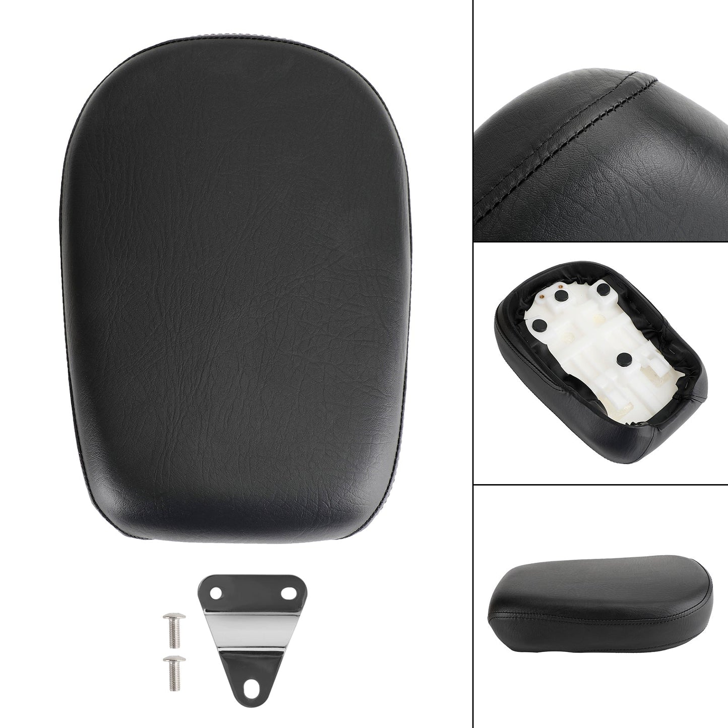Cojín plano de PU para asiento trasero de pasajero, compatible con Yamaha V-Star XVS650 (1998-2010)