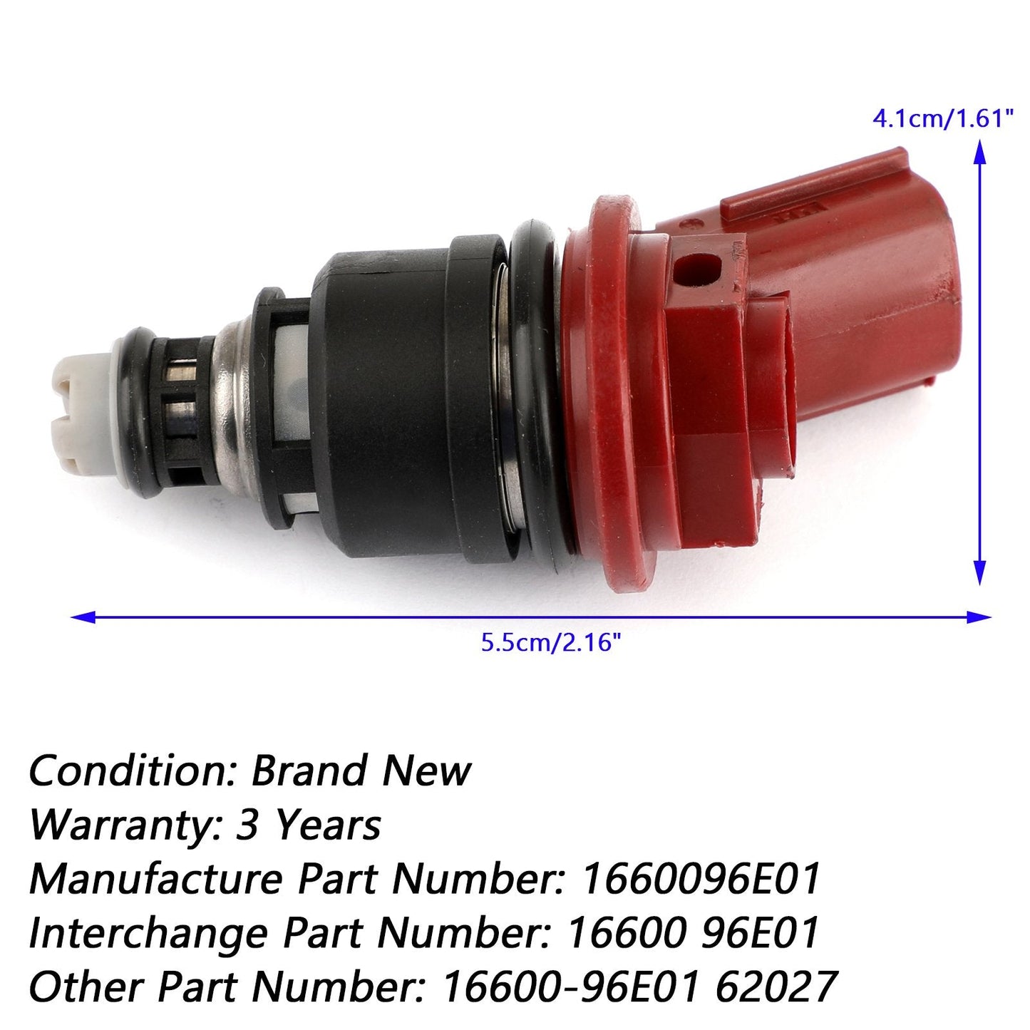 1 inyector de combustible compatible con Infiniti I30 96-99 Nissan Maxima 92-99 1660096E01