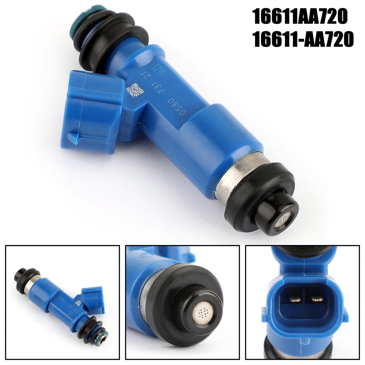 1x Inyector de combustible azul oscuro de 565 cc WRX / STI 16611-AA720 2.5L