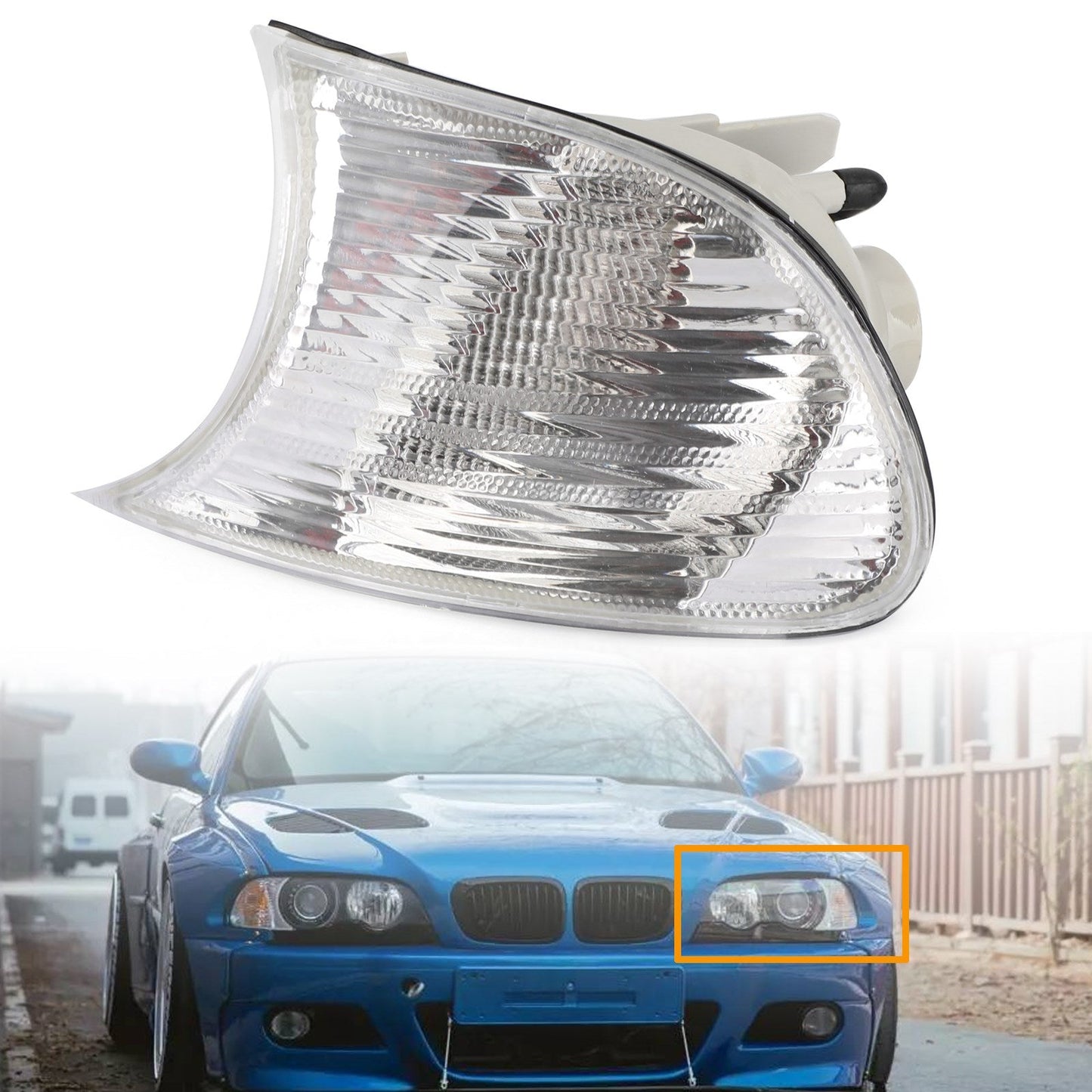 Feux de virage gauche et clignotants pour BMW M3 E46 2 portes 2001-2006 63126904307