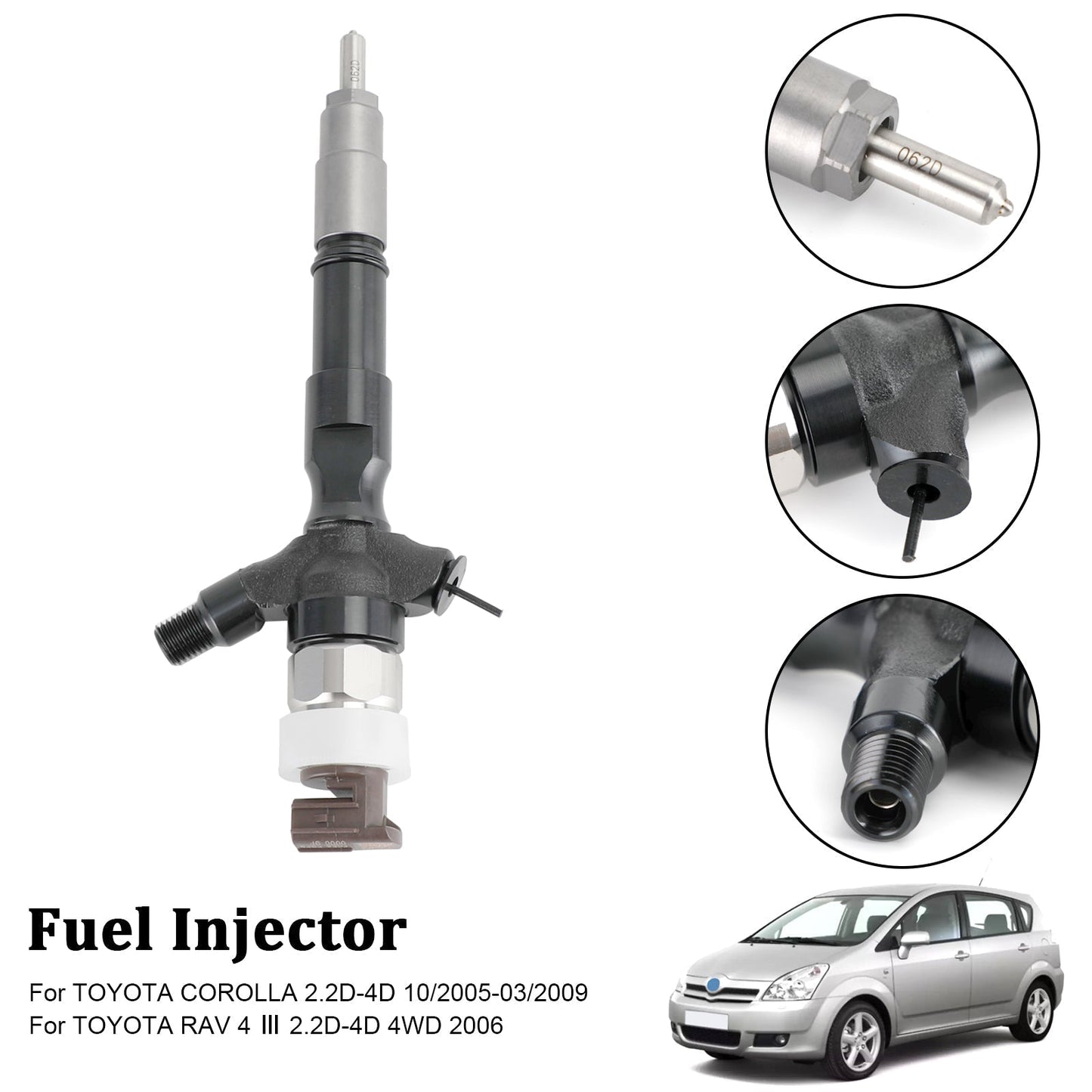 2006+ Toyota Hilux 1KD-FTV 2KD-FTV 1PCS Fuel Injector 23670-30140