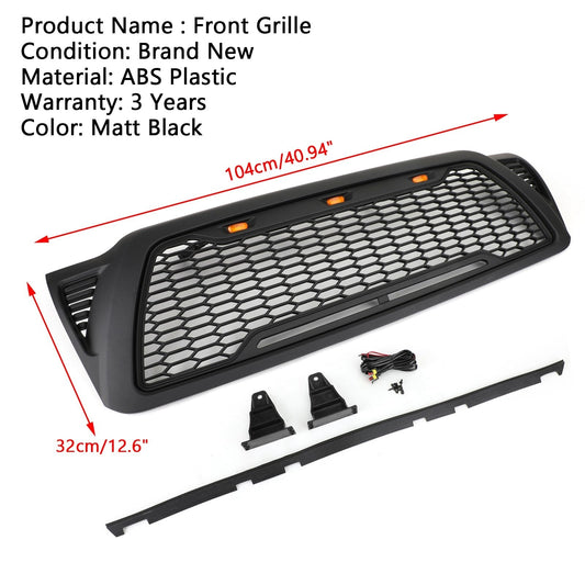 Toyota 2005-2011 Tacoma Front Grille With LED lights Bumper Hood Mesh Grill