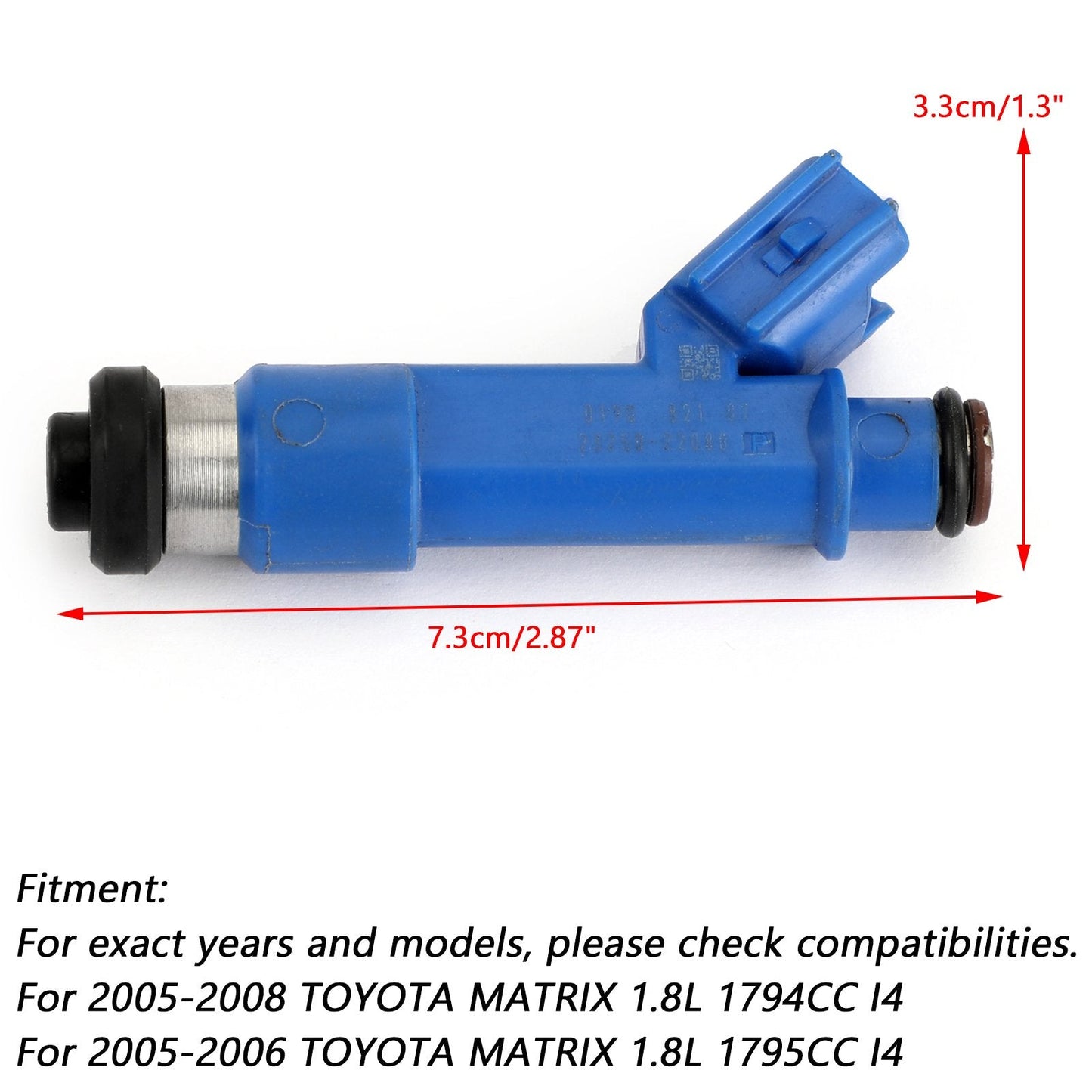 1 inyector de combustible 23250-22080 Toyota Corolla Matrix 23250-0D050