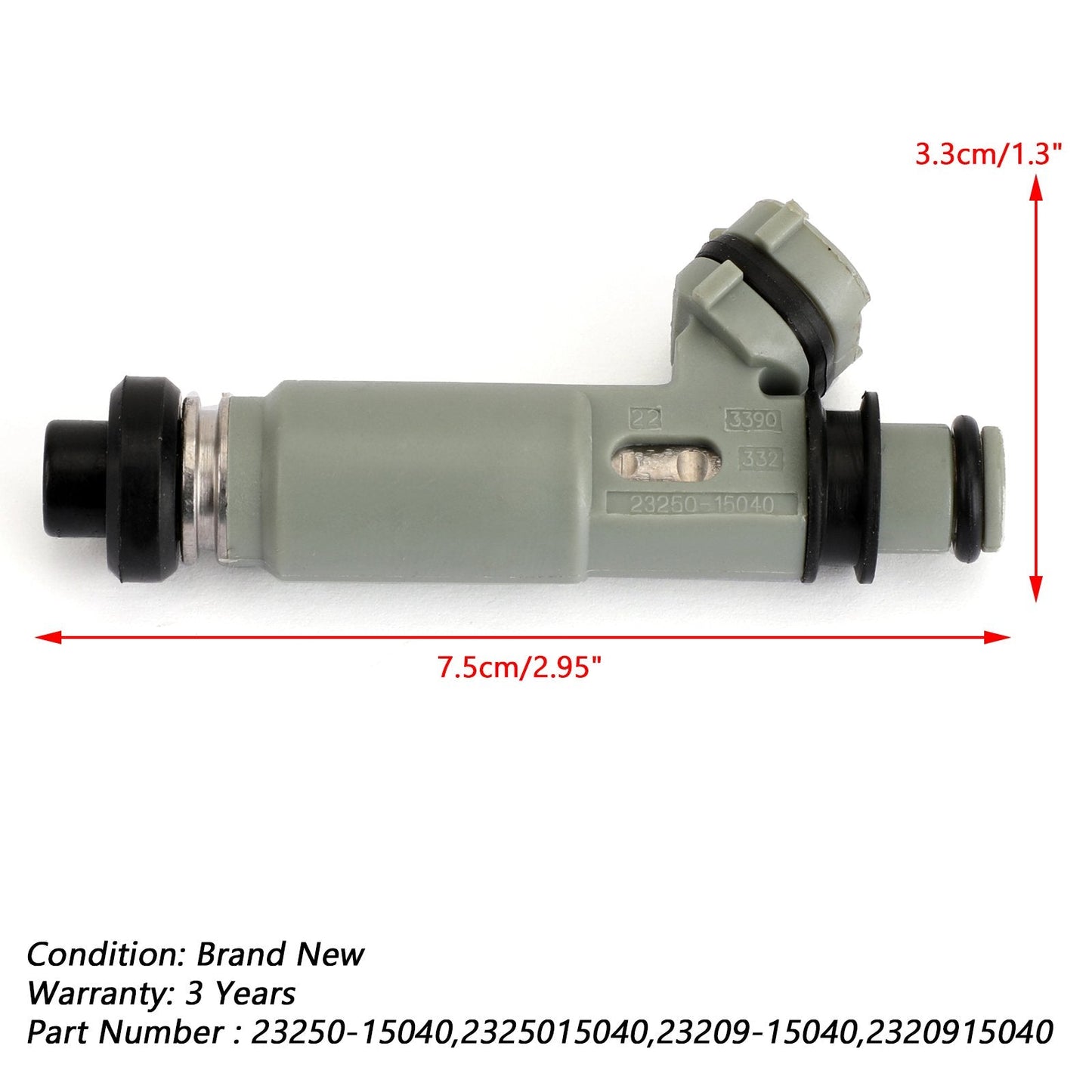 1 inyector de combustible 23250-15040 Toyota Corolla AE11 4AFE Soluna AL50 Corona 2320915040
