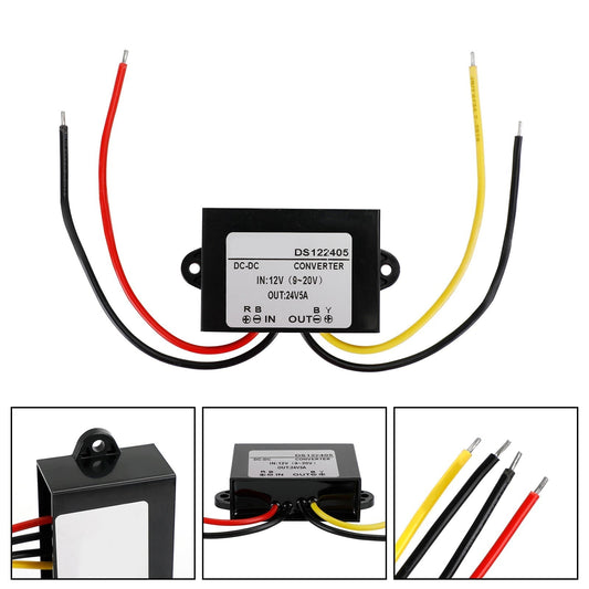 Waterproof DC-DC Boost Step-Up Converter 12V To 24V 1A Car Power Supply Module, 5A