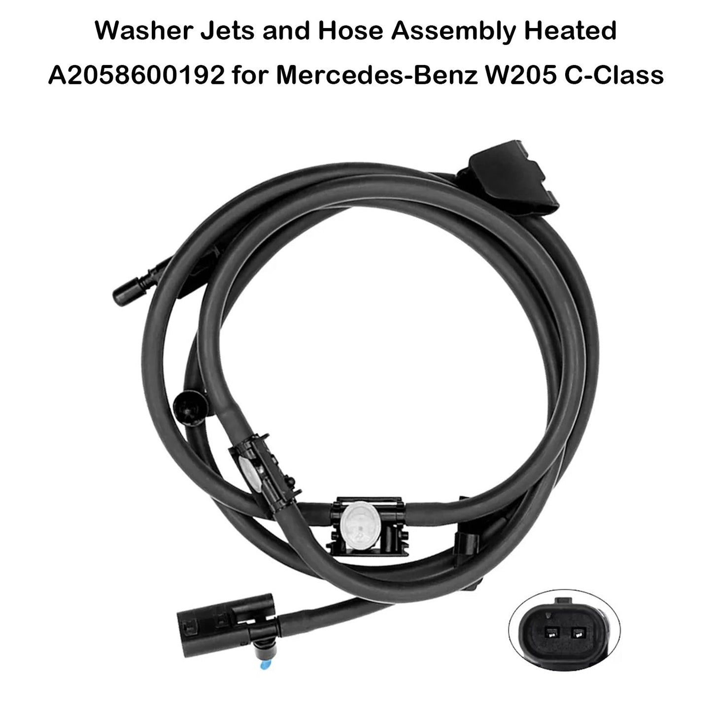 Ensemble de gicleurs et flexibles de lave-glace chauffants pour Mercedes-Benz Classe C W205 A2058600192
