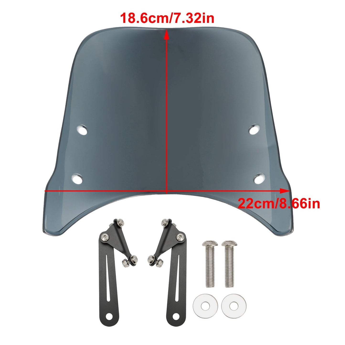 Pare-brise gris Bobber pour Moto Guzzi V7 Classic 16-23 et V9 18-23