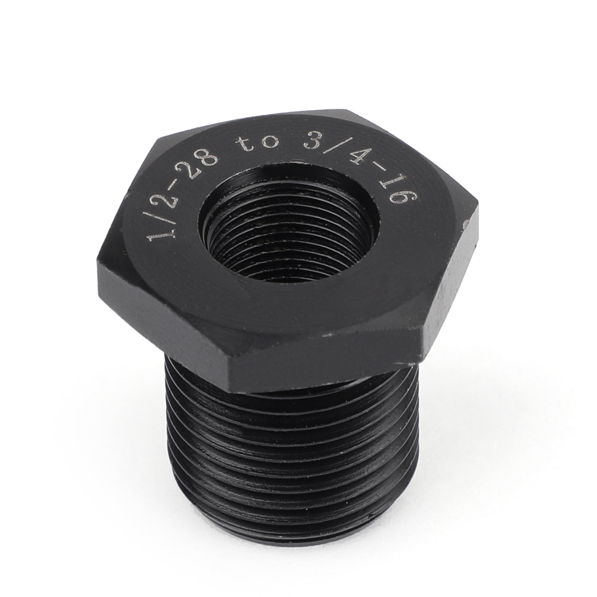Adaptateur fileté pour filtre à huile 1/2-28 vers 3/4-16, plus résistant que l'aluminium.