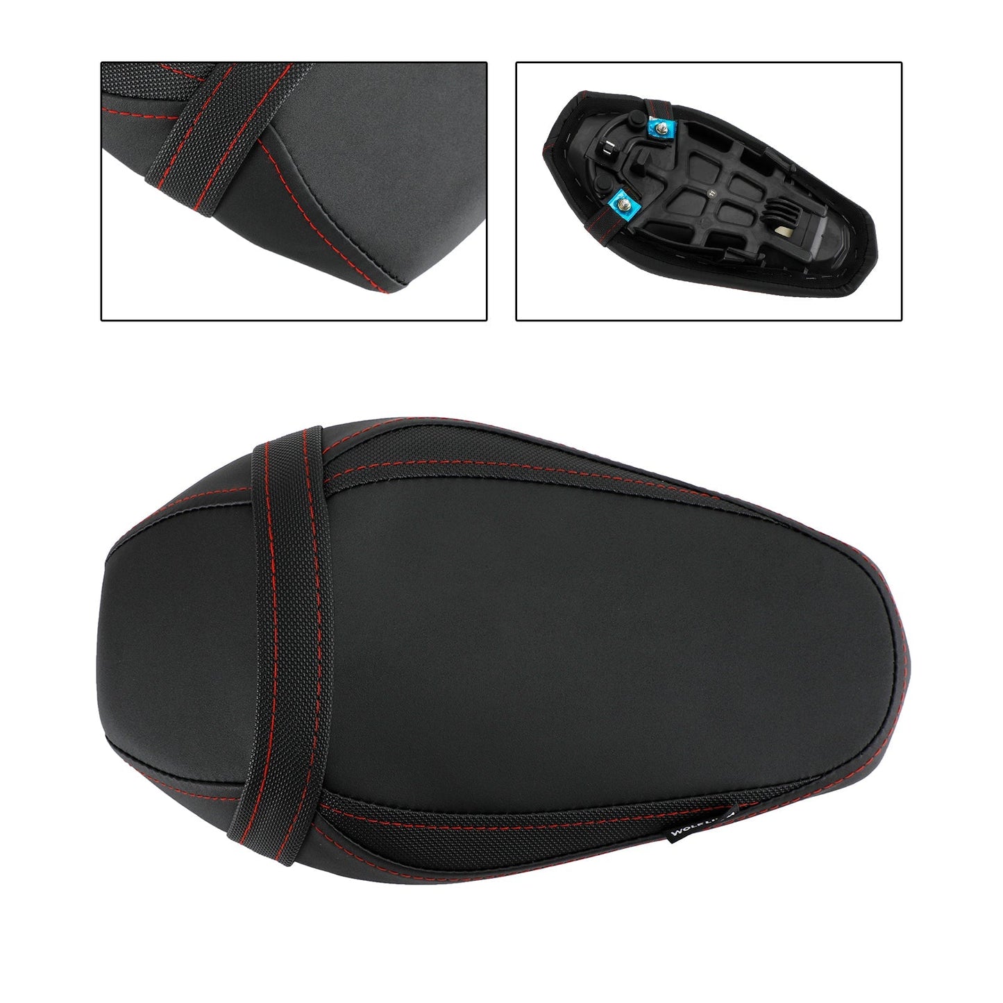 Asiento trasero de PU con cojín plano para pasajero para Kawasaki Ninja Z900 17-22 18 19, color verde