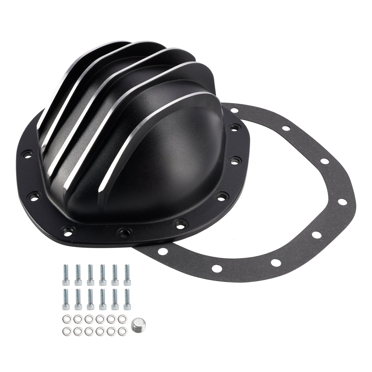 Cache différentiel arrière en aluminium noir à 12 boulons pour camion Chevy Blazer GMC Jimmy 8,75" (1967-1981) YI217826T