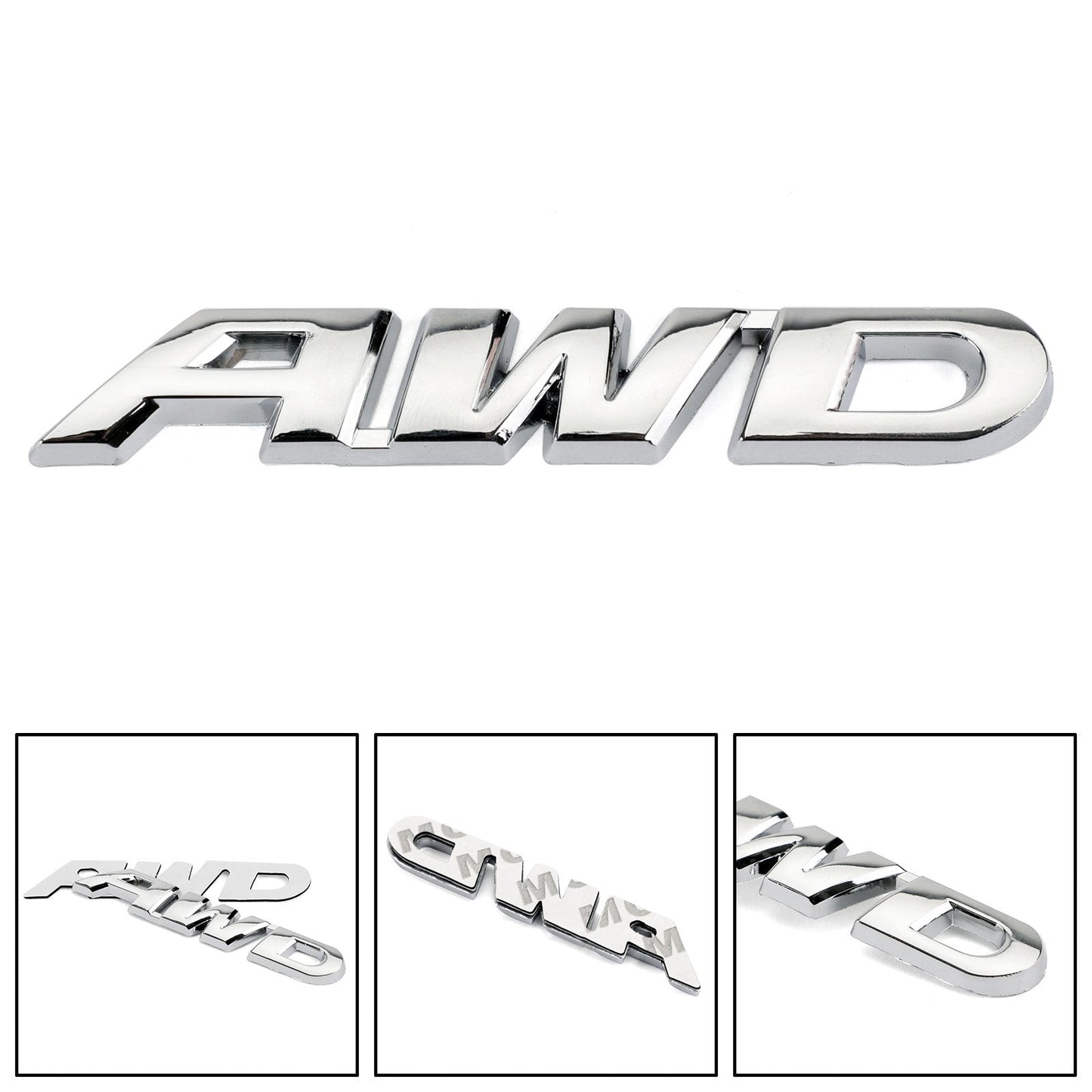 Pegatina con la palabra AWD y letras de metal para coche o camión.