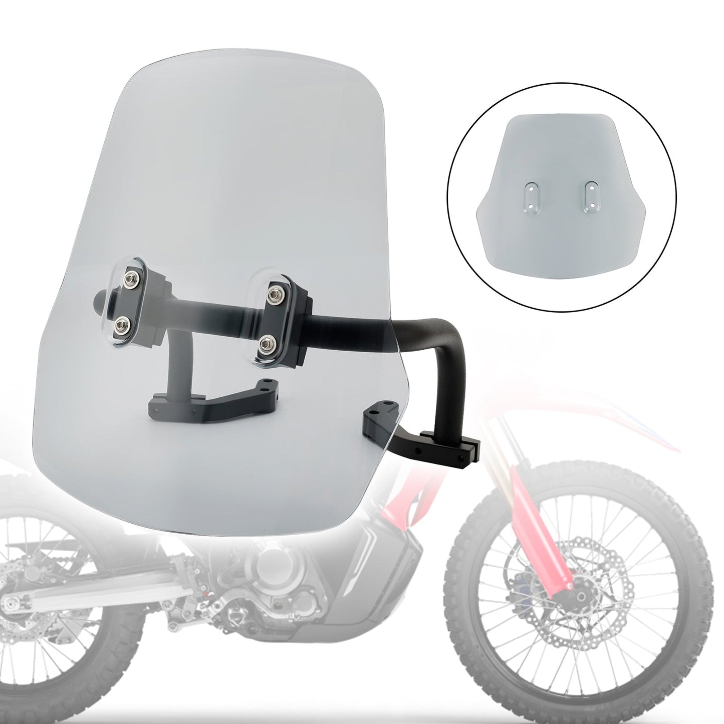 Pare-brise + support pour HONDA CRF250L/S CRF250M CRF300L 2021-2022
