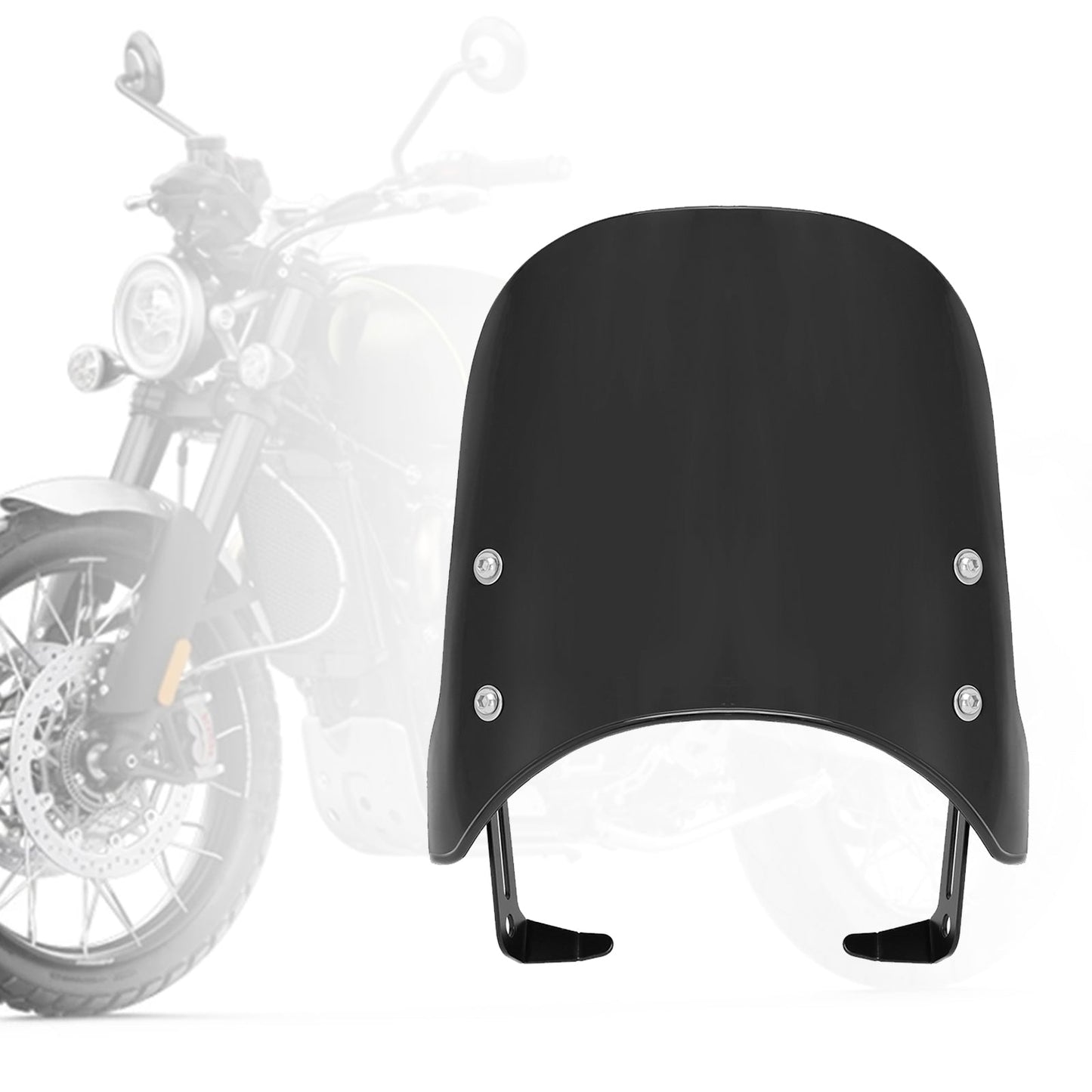 Pare-brise noir pour Scrambler 1200 XC XE 19-23 et Street Twin 900 16-23