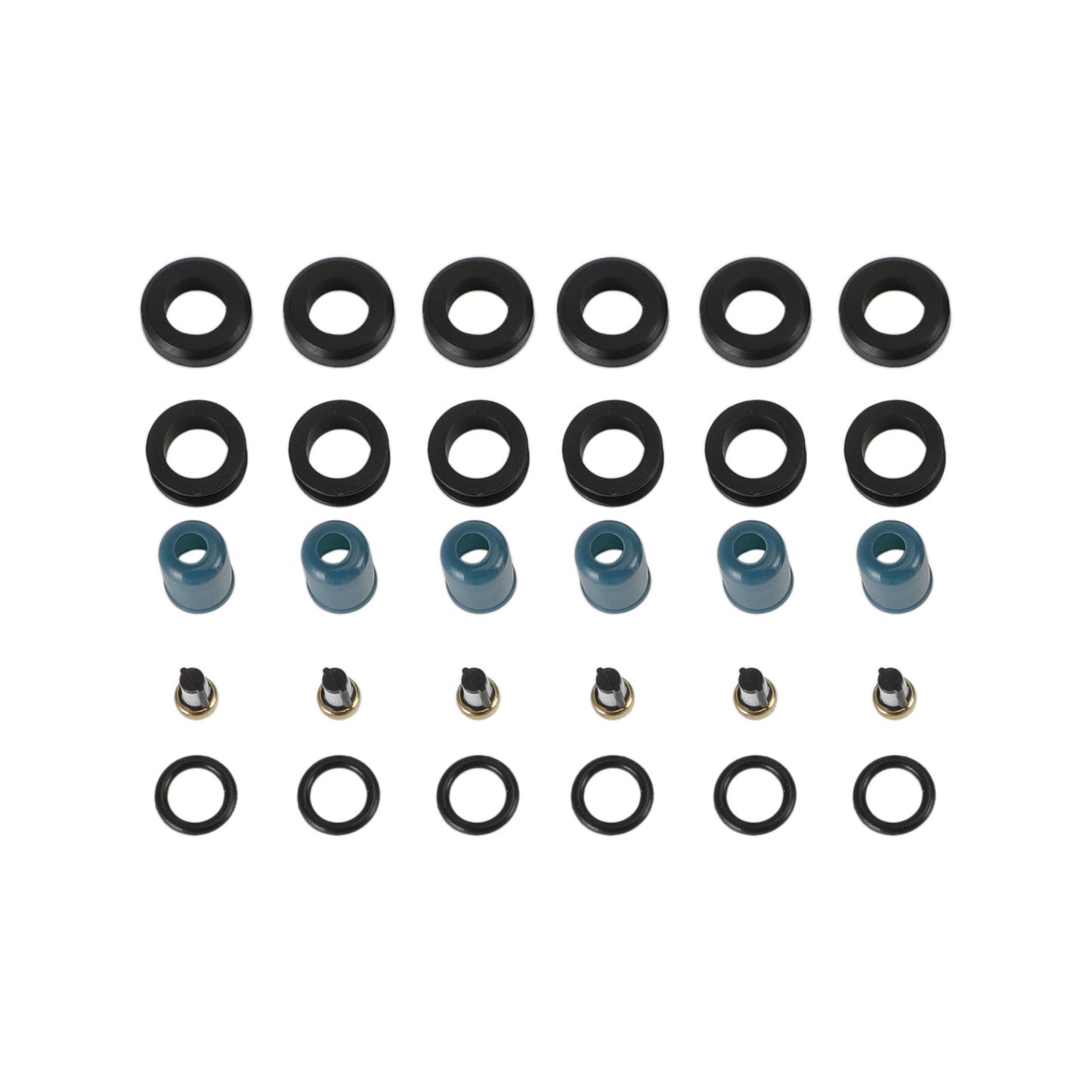 6PCS Fuel Injectors Repair Seal Rebuild Kit fit Toyota 3VZE 1988-1995 3.0L Truck
