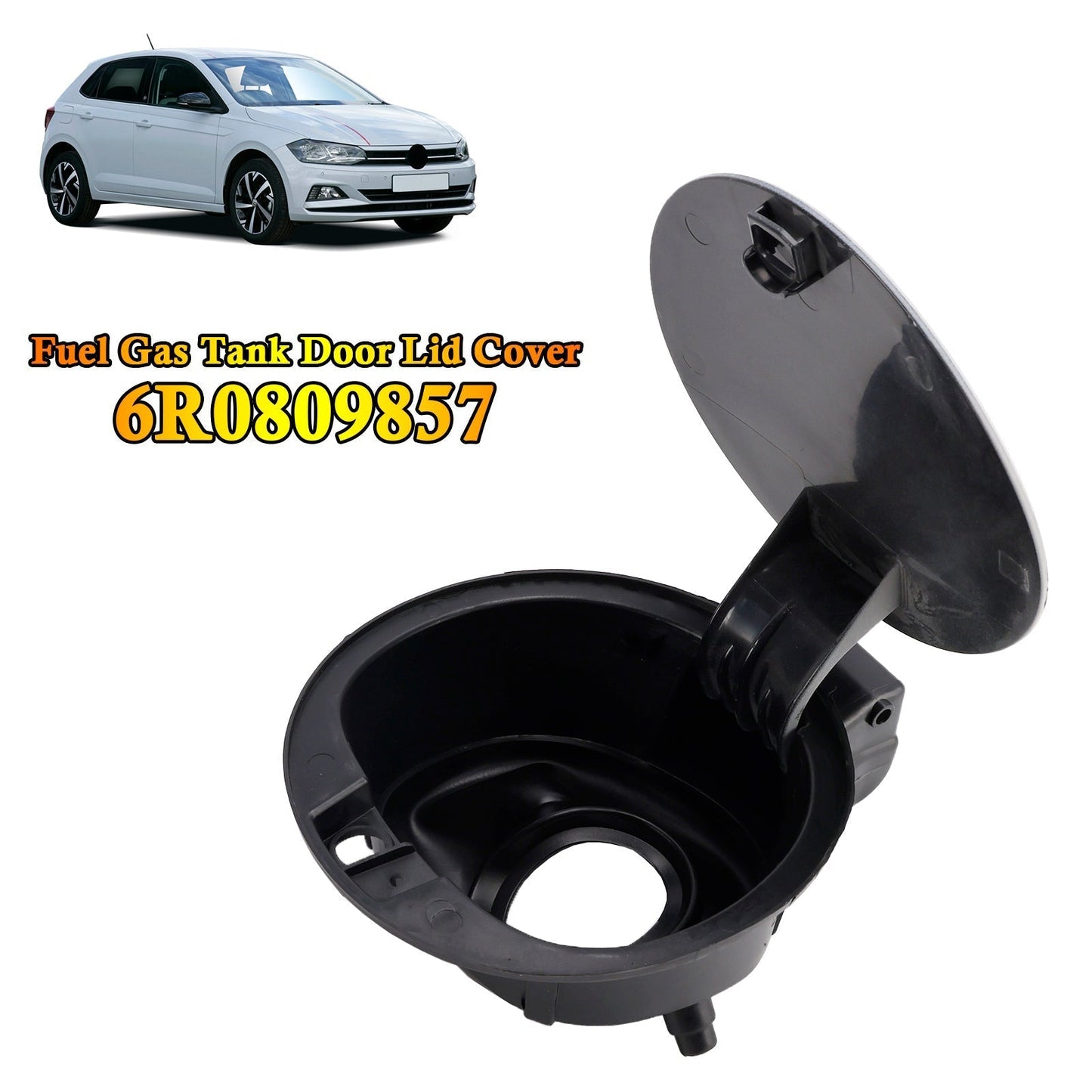 Tapa del depósito de gasolina de Volkswagen Polo 2011-2019, tapa de la puerta, tapa de la aleta, 6R0809857