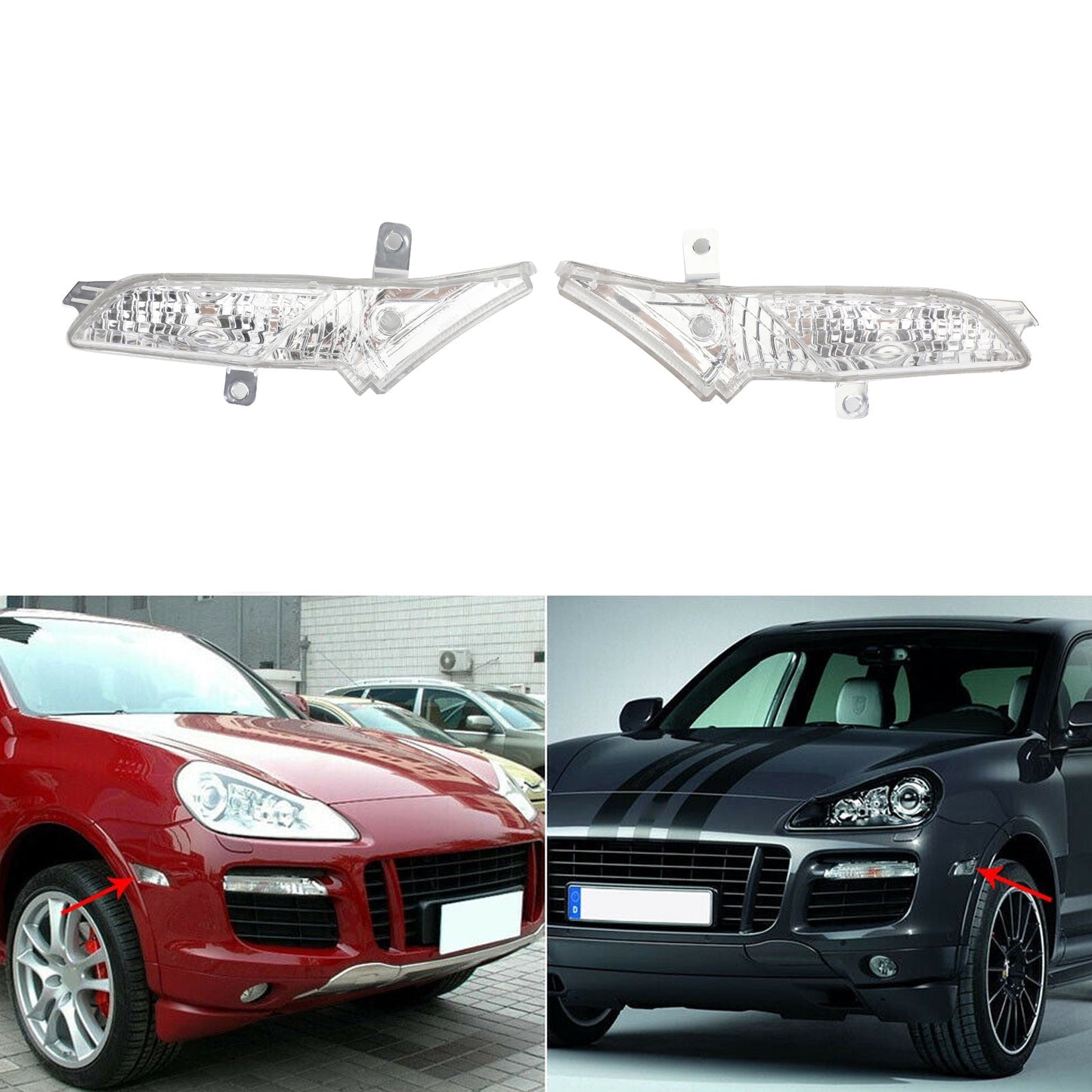 Paire de feux de position avant droit et gauche pour Porsche Cayenne 2008-2010