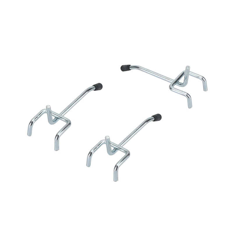 50 ganchos de 2 pulgadas para tableros perforados, de seguridad, con punta negra.