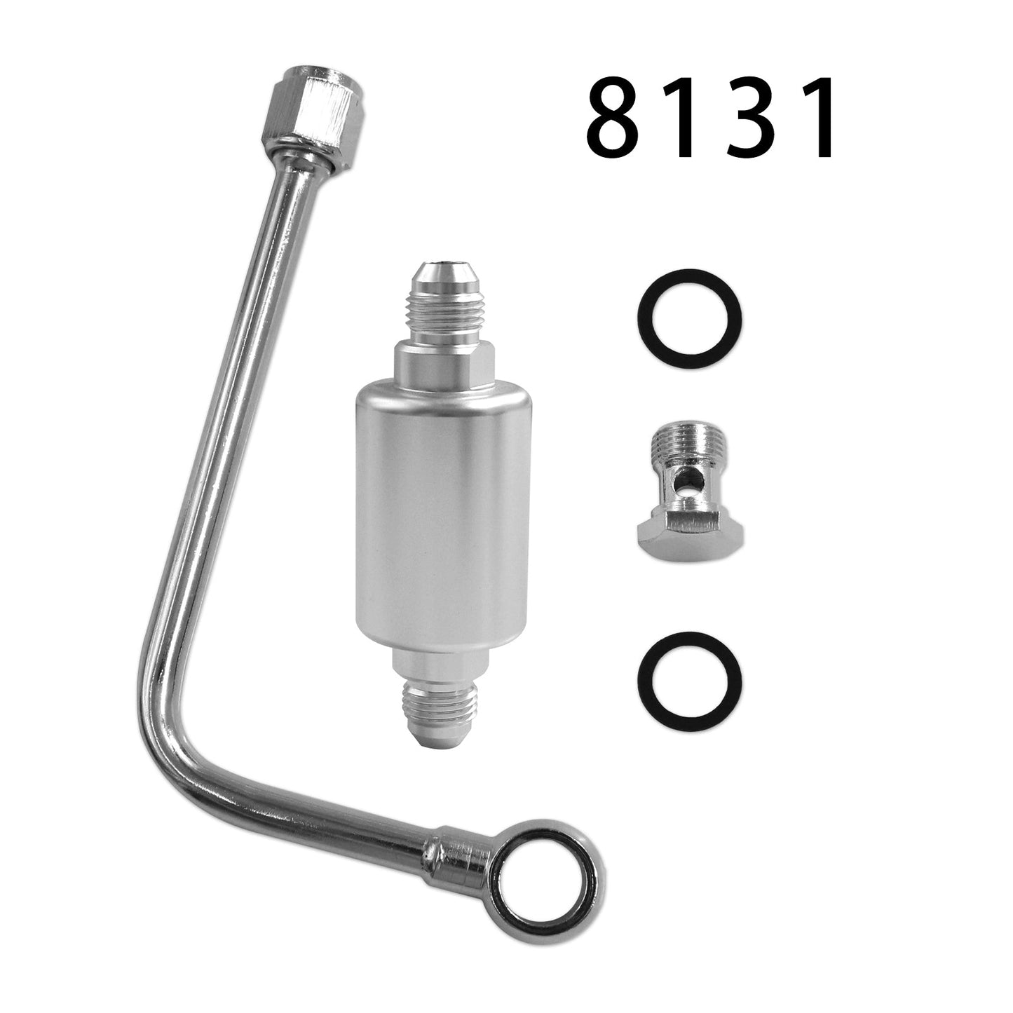 8131 Performer Carb Fuel Line Kit Fuel Filter -6 AN Inlet