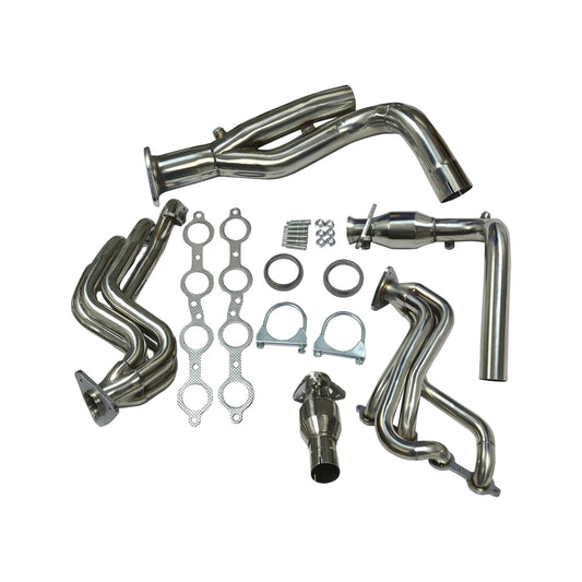 2000-2004 For Chevrolet Tahoe Stainless Manifold Header Exhaust GMT800 V8 Engine W/Y-Pipe