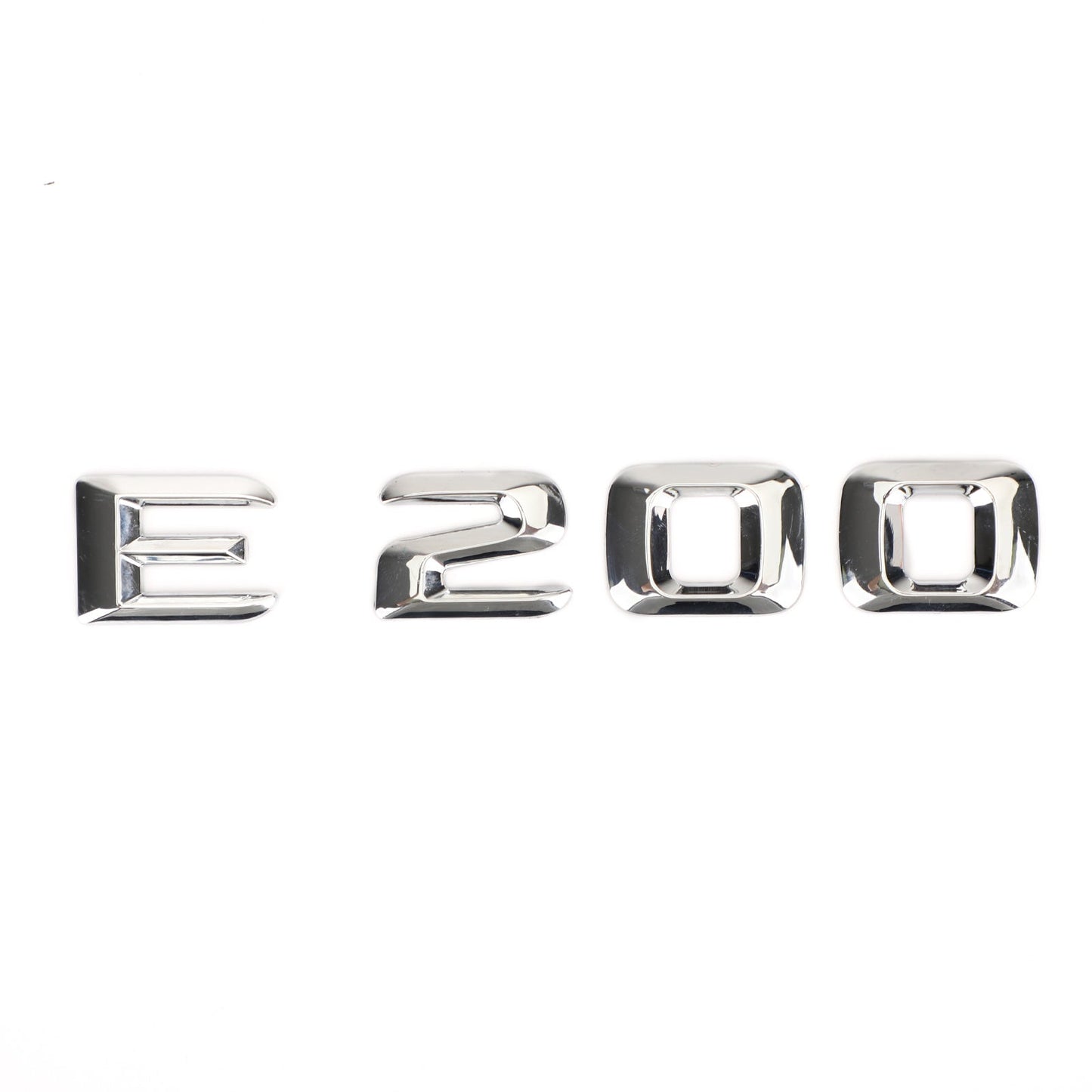 Emblème de coffre arrière, plaque signalétique, lettres et chiffres, compatible avec Mercedes E200, chromé