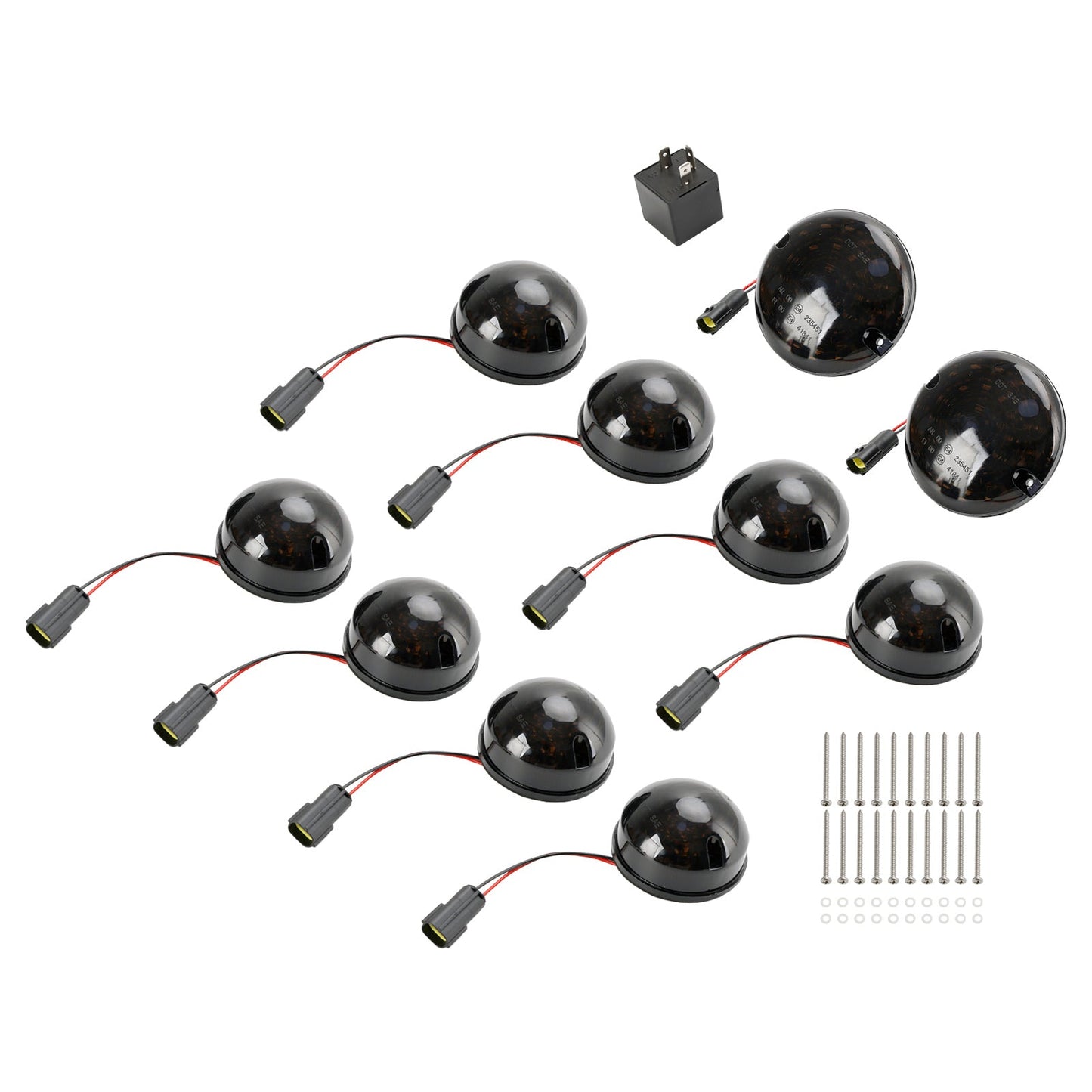 Kit de 10 feux arrière antibrouillard à LED fumés pour Land Rover Defender 1990-2016