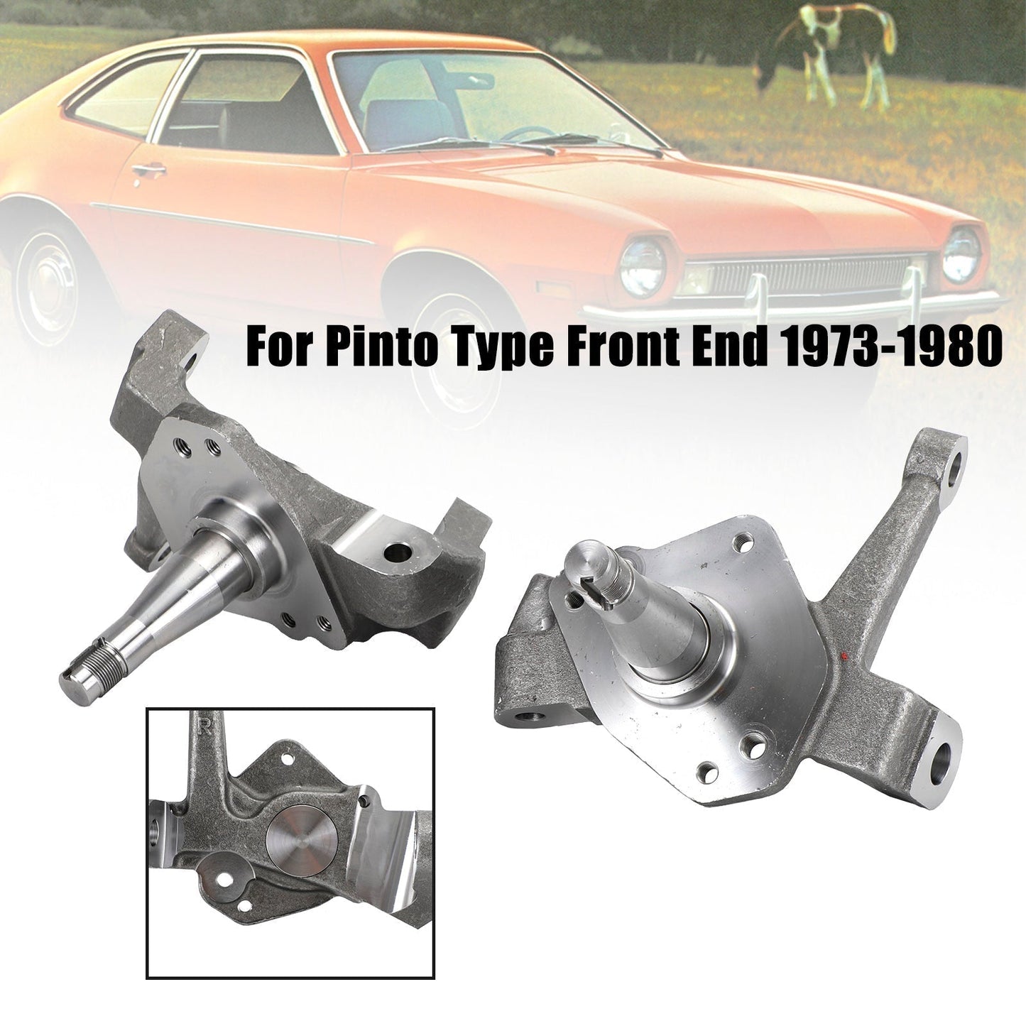 1974-1978 For Ford Mustang II Left/Right Hot Rod 2 Inch Drop Spindles