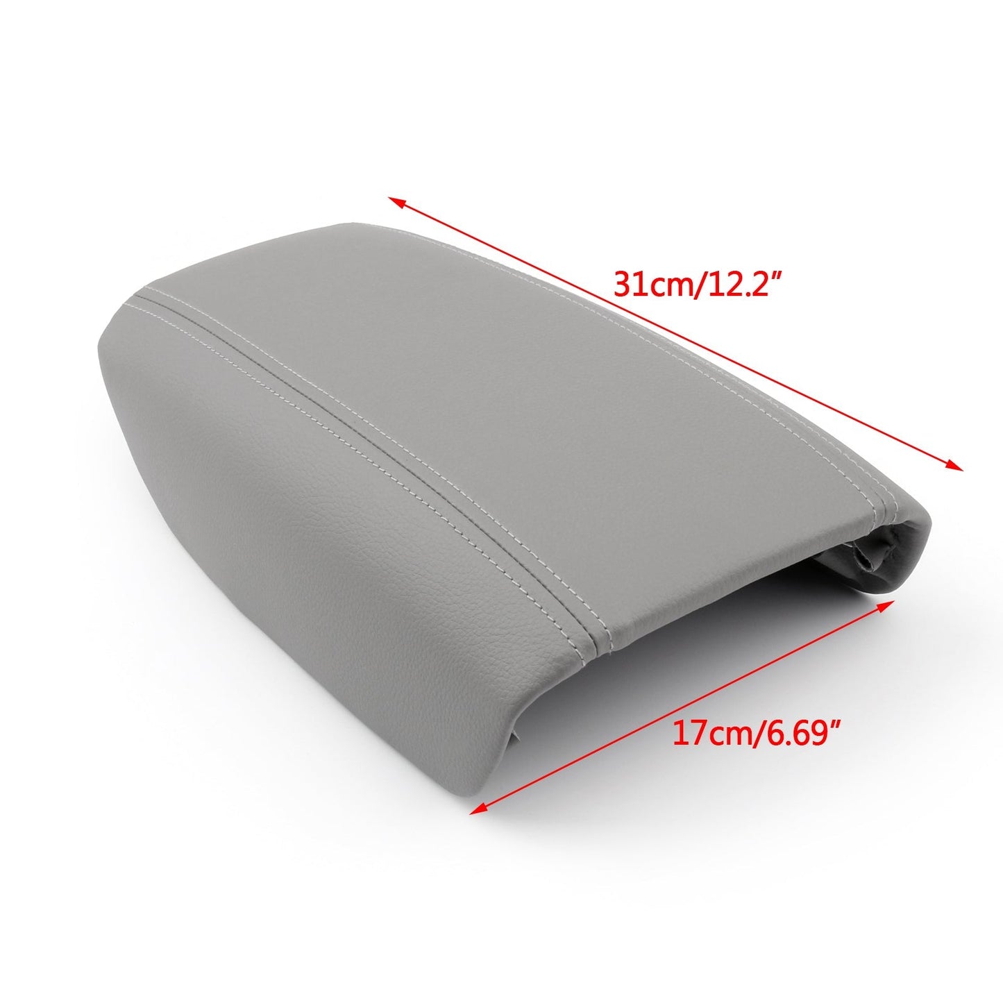 Housse d'accoudoir en cuir synthétique pour console centrale Volvo S80 1999-2006, gris