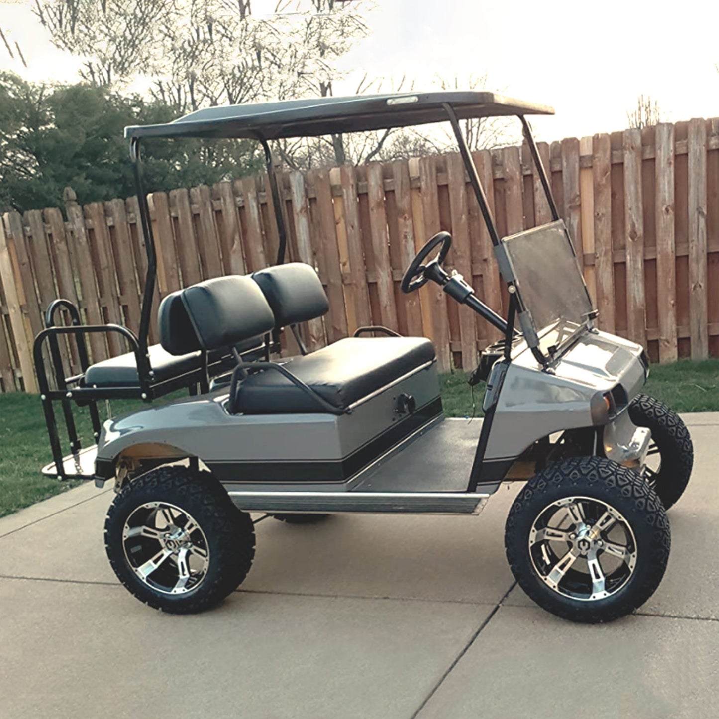 Housses de siège avant Club Car en cuir PU pour voiturette de golf DS d'avant 2000 (kaki)