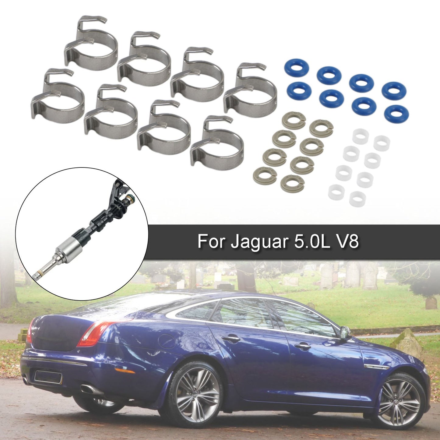 Kit de reparación de inyectores de combustible (8 piezas) 0261500105 FJ1161 Jaguar/Range Rover 5.0L V8